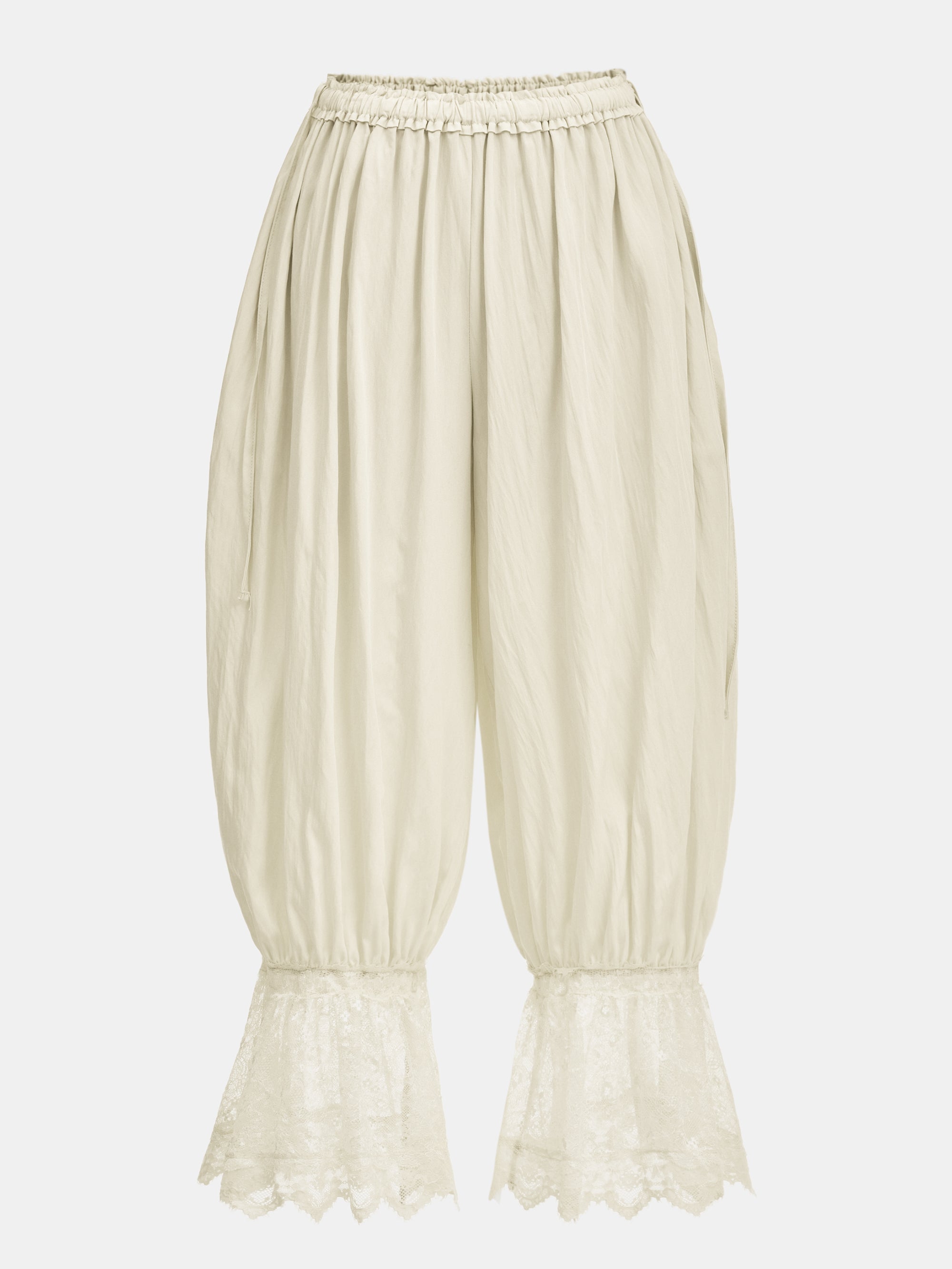 Drawstring Lace Pants, Ivory