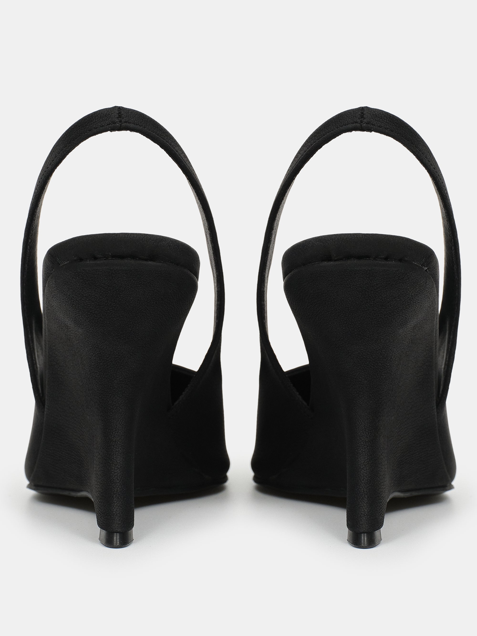Slingback Wedge Heels, Black