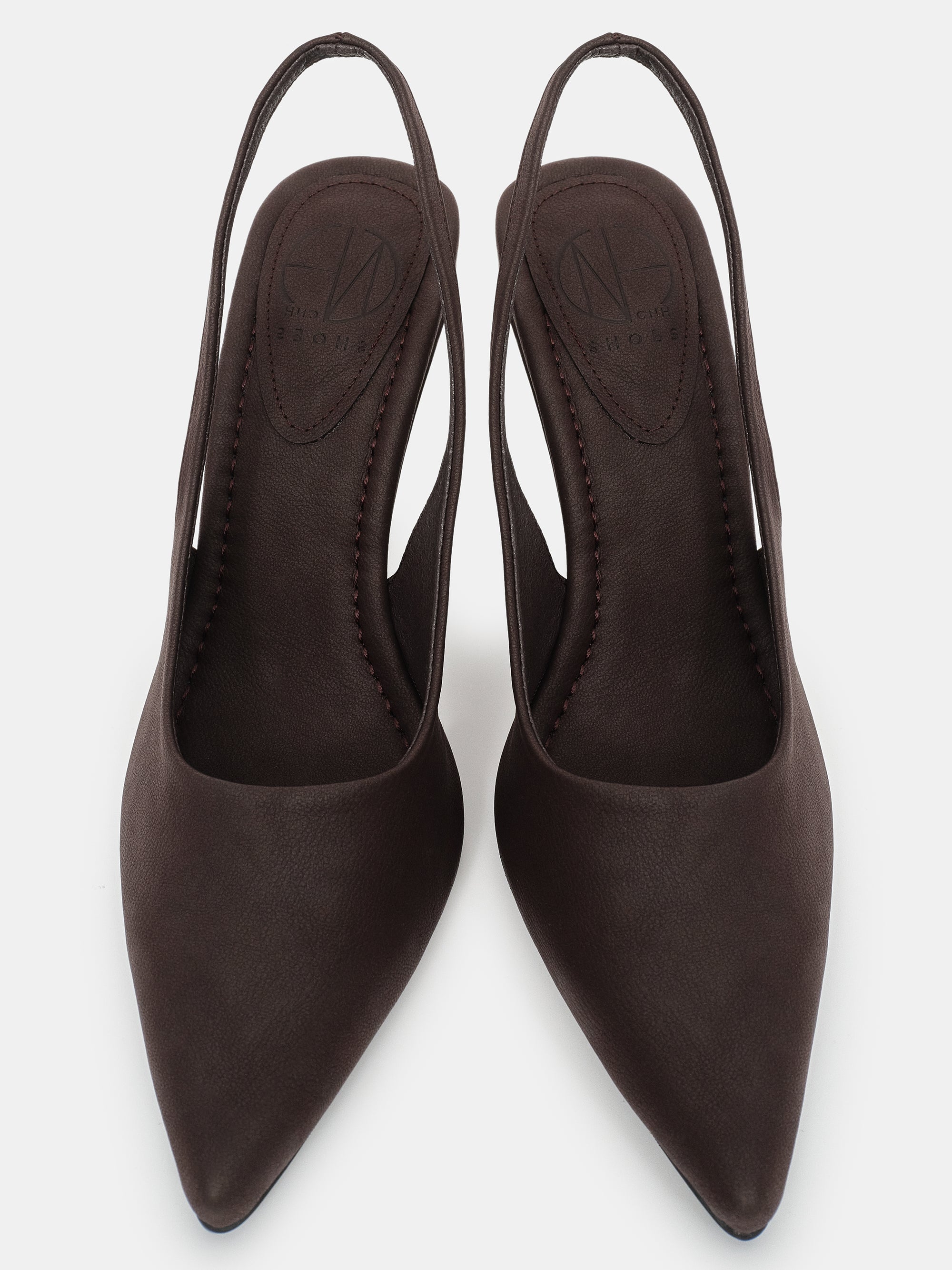 Slingback Wedge Heels, Chocolate