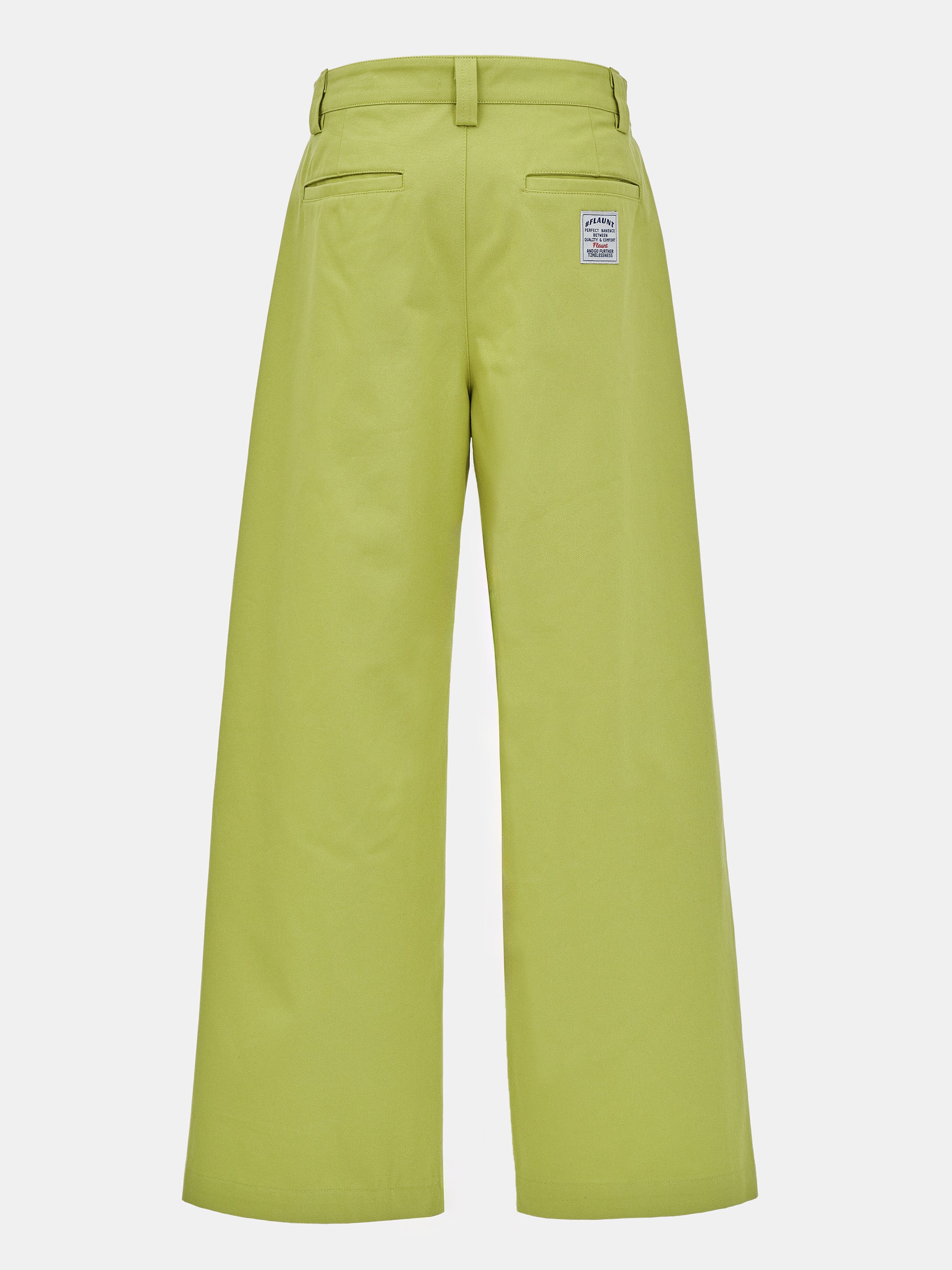 Straight Cotton Chinos, Chartreuse