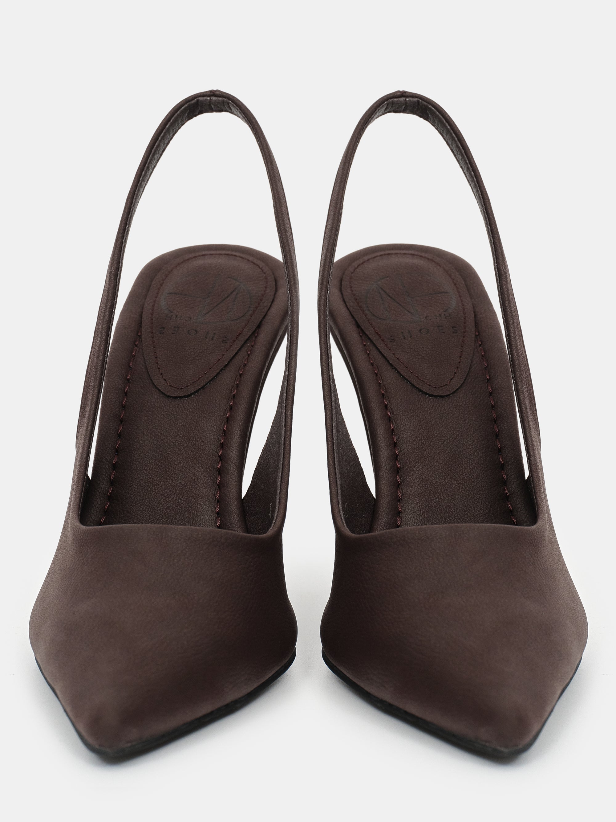 Slingback Wedge Heels, Chocolate