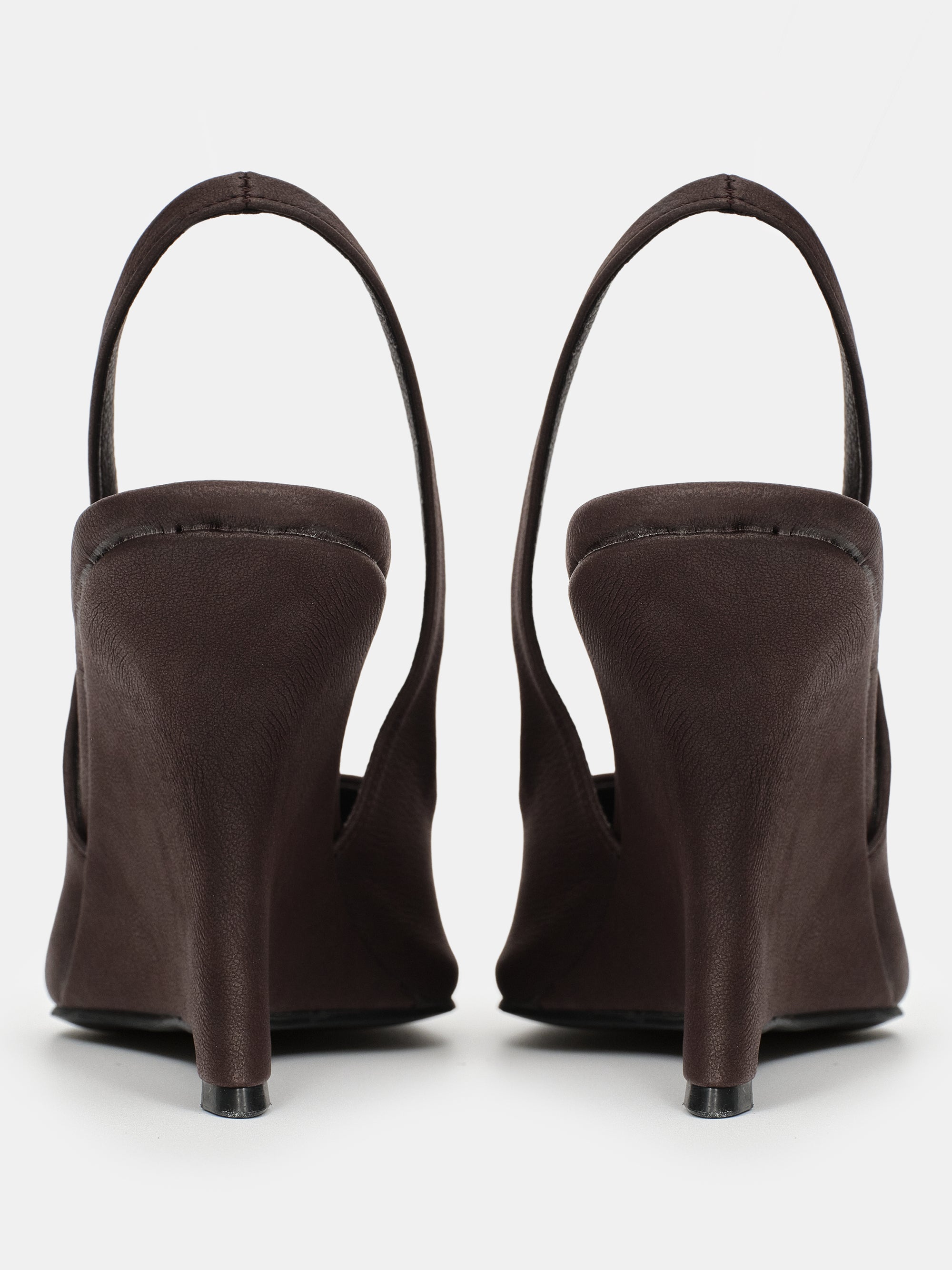Slingback Wedge Heels, Chocolate