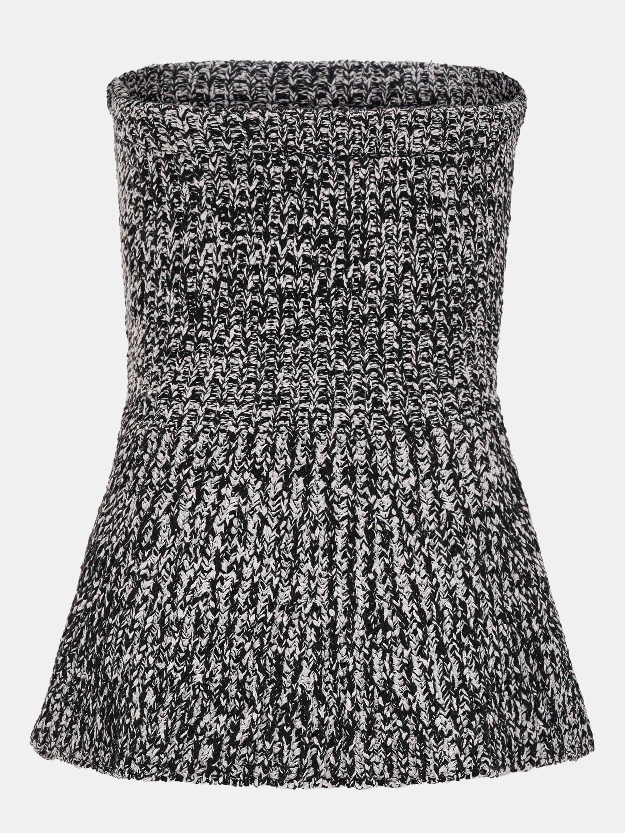 Peplum Knit Top, Black