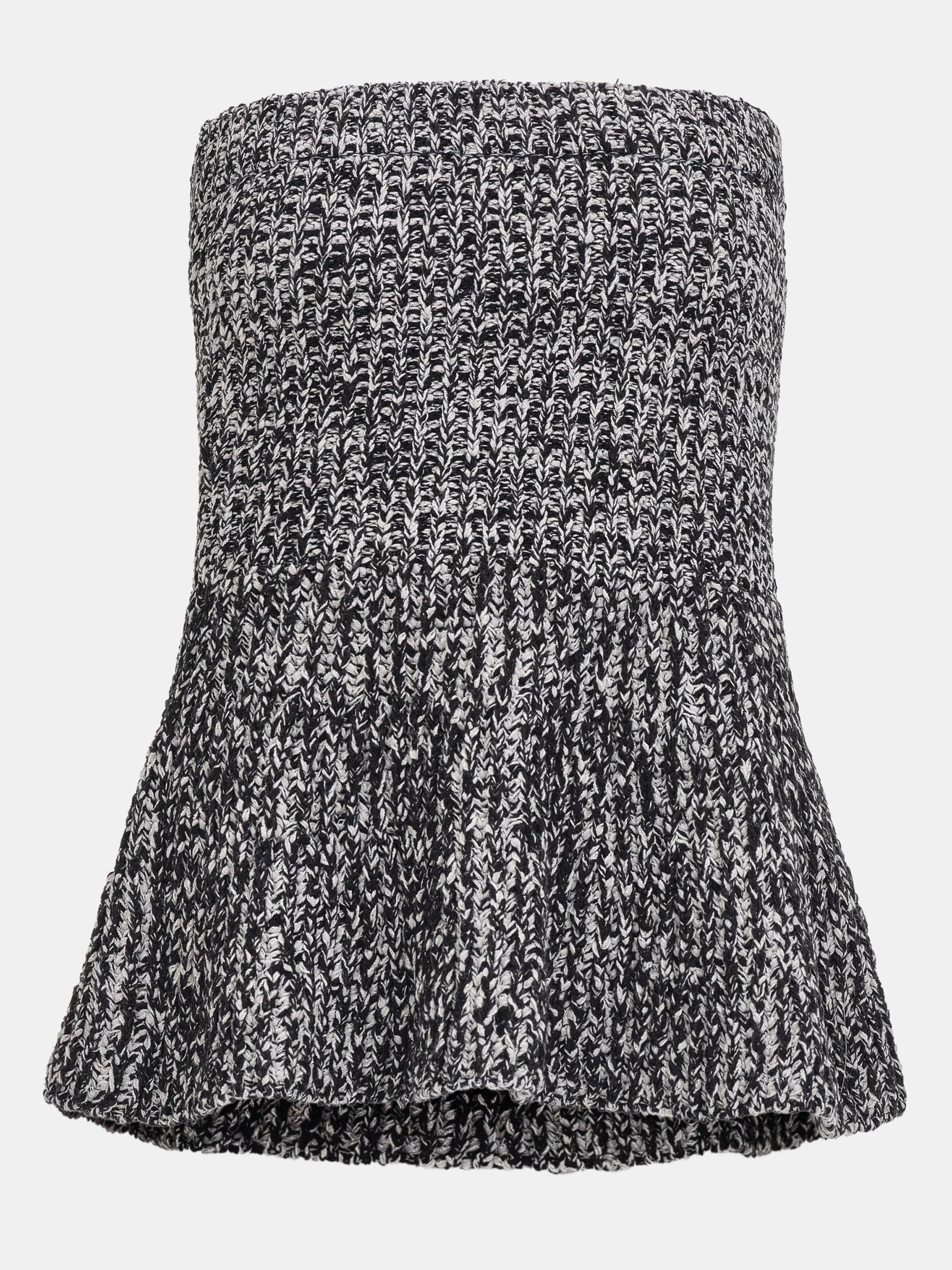 Peplum Knit Top, Black