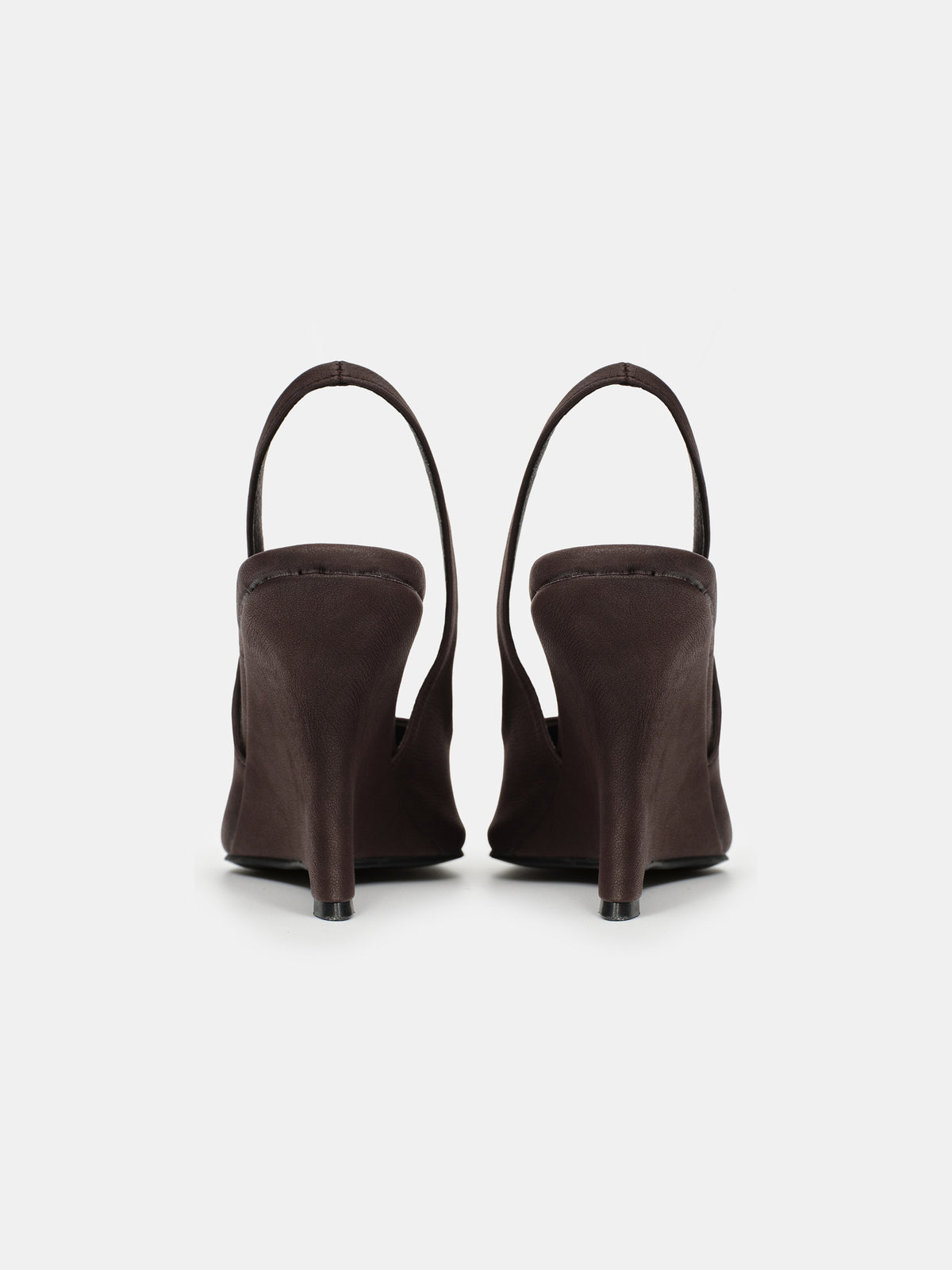 Slingback Wedge Heels, Chocolate