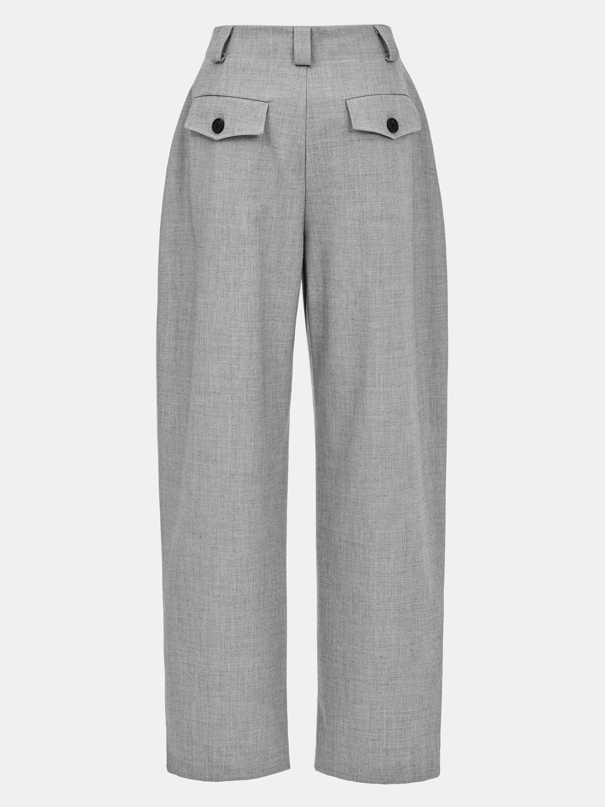 Wide Leg Suit Trousers, Grey