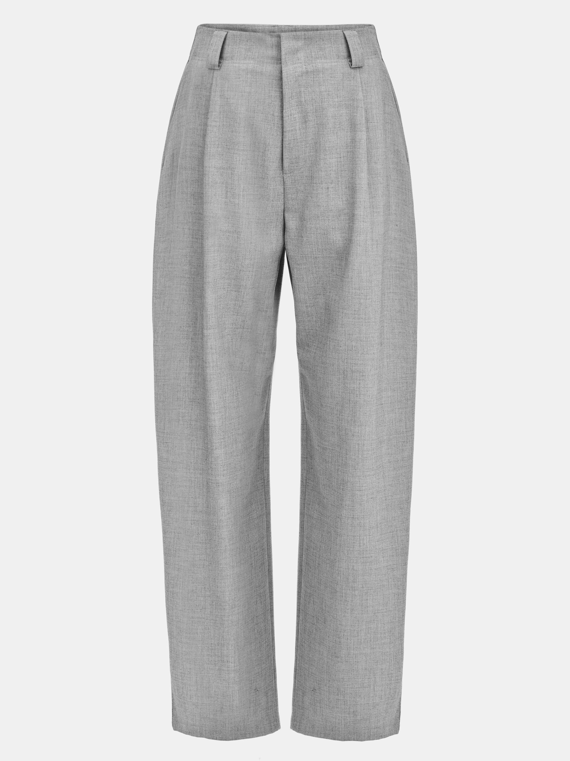 Wide Leg Suit Trousers, Grey