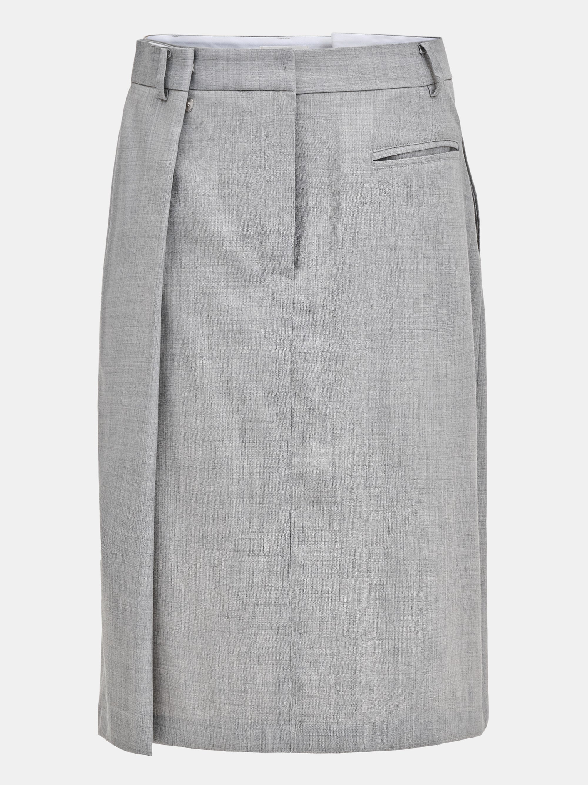 Wrap Pencil Skirt, Grey