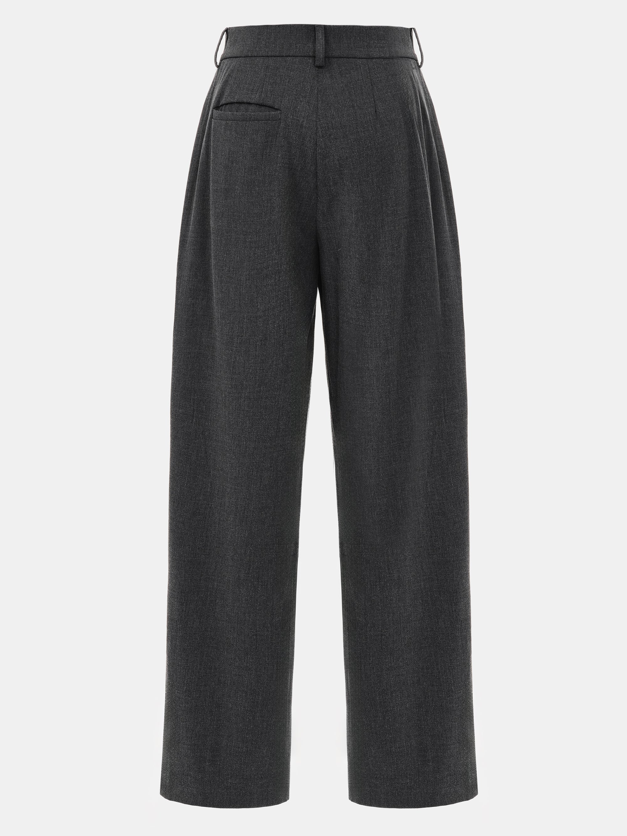 Hopsack Relaxed Trousers, Charcoal