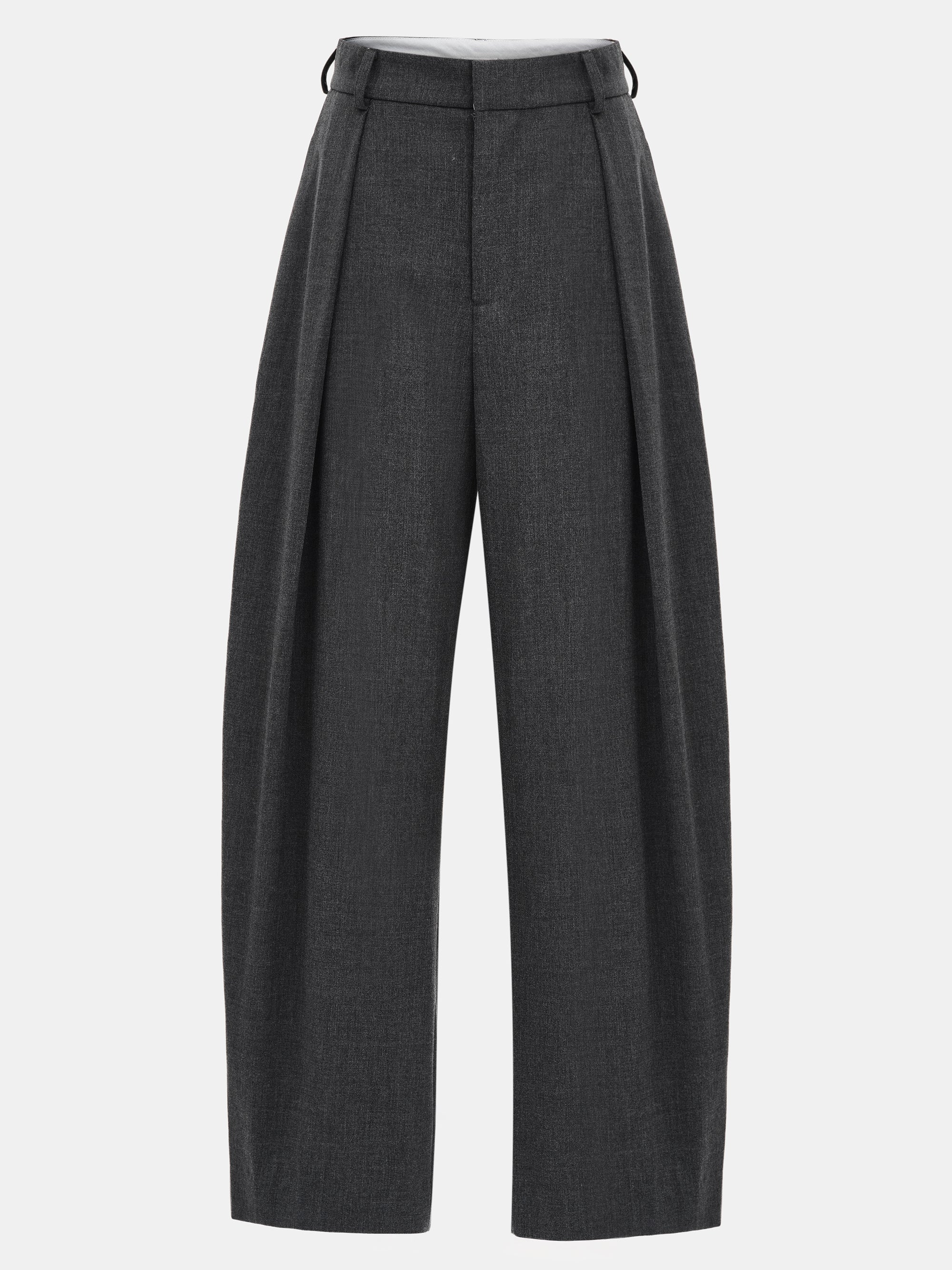 Hopsack Relaxed Trousers, Charcoal