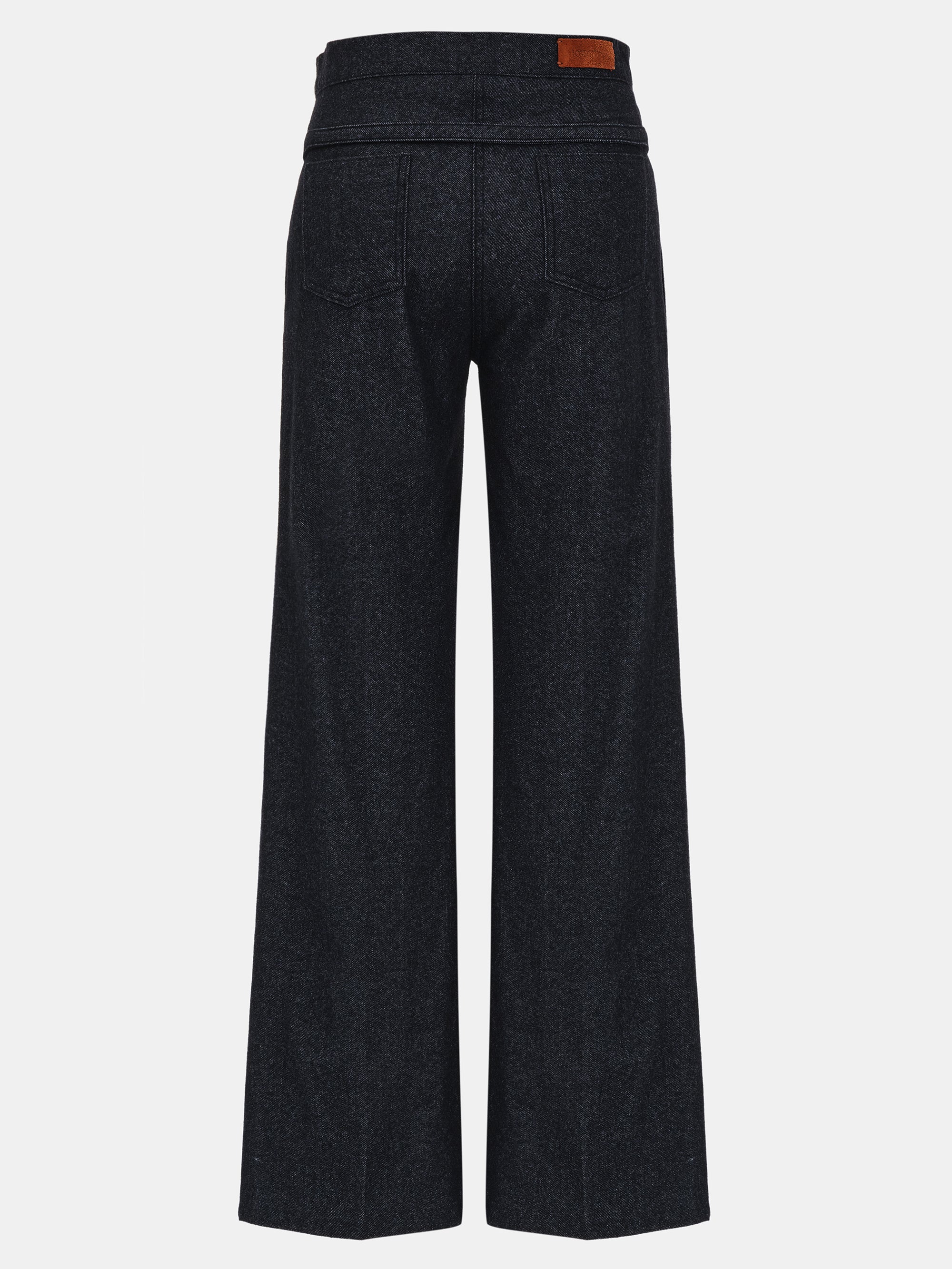 Belted Flared Pants, Blue