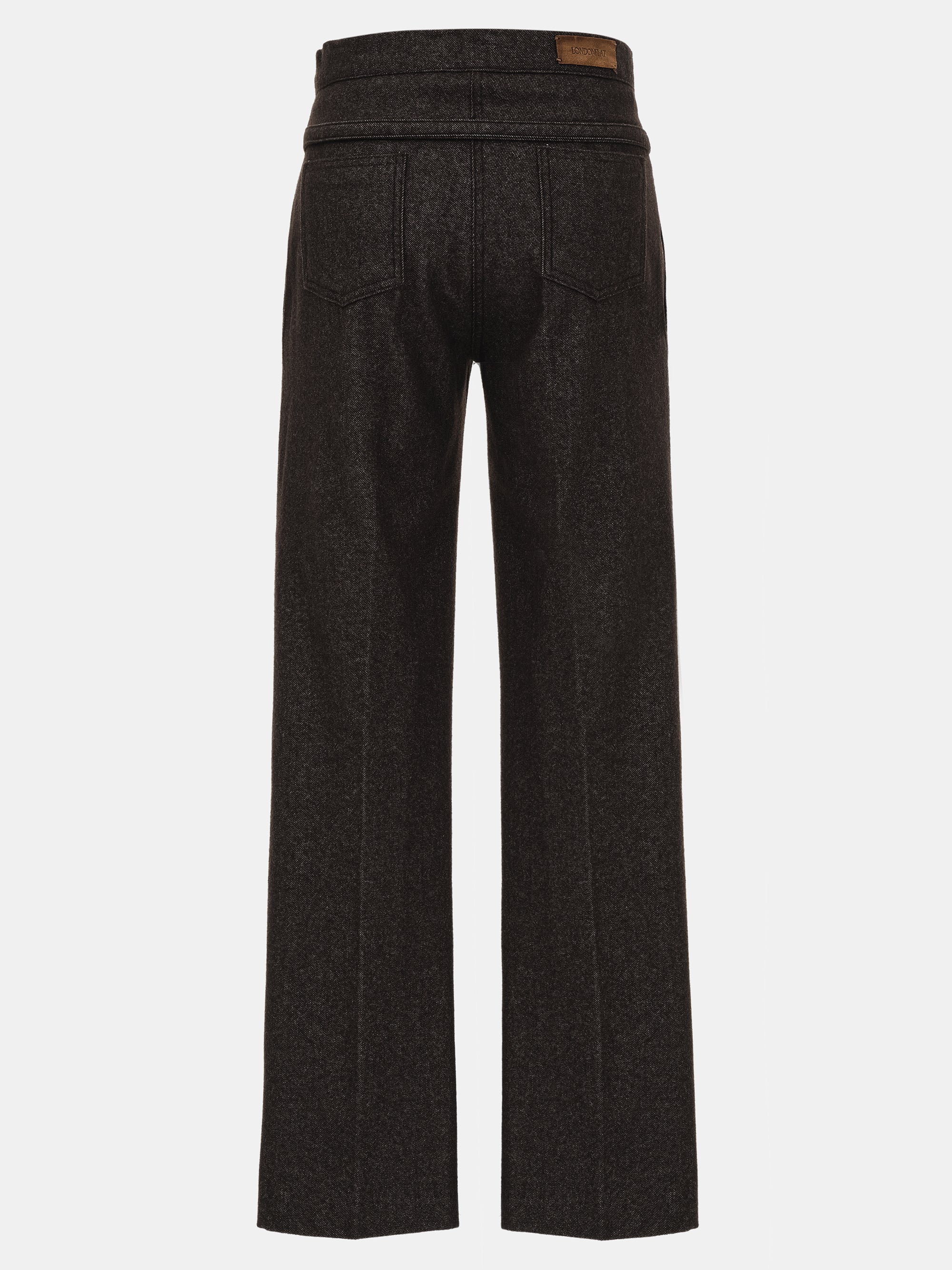 Belted Flared Pants, Brown