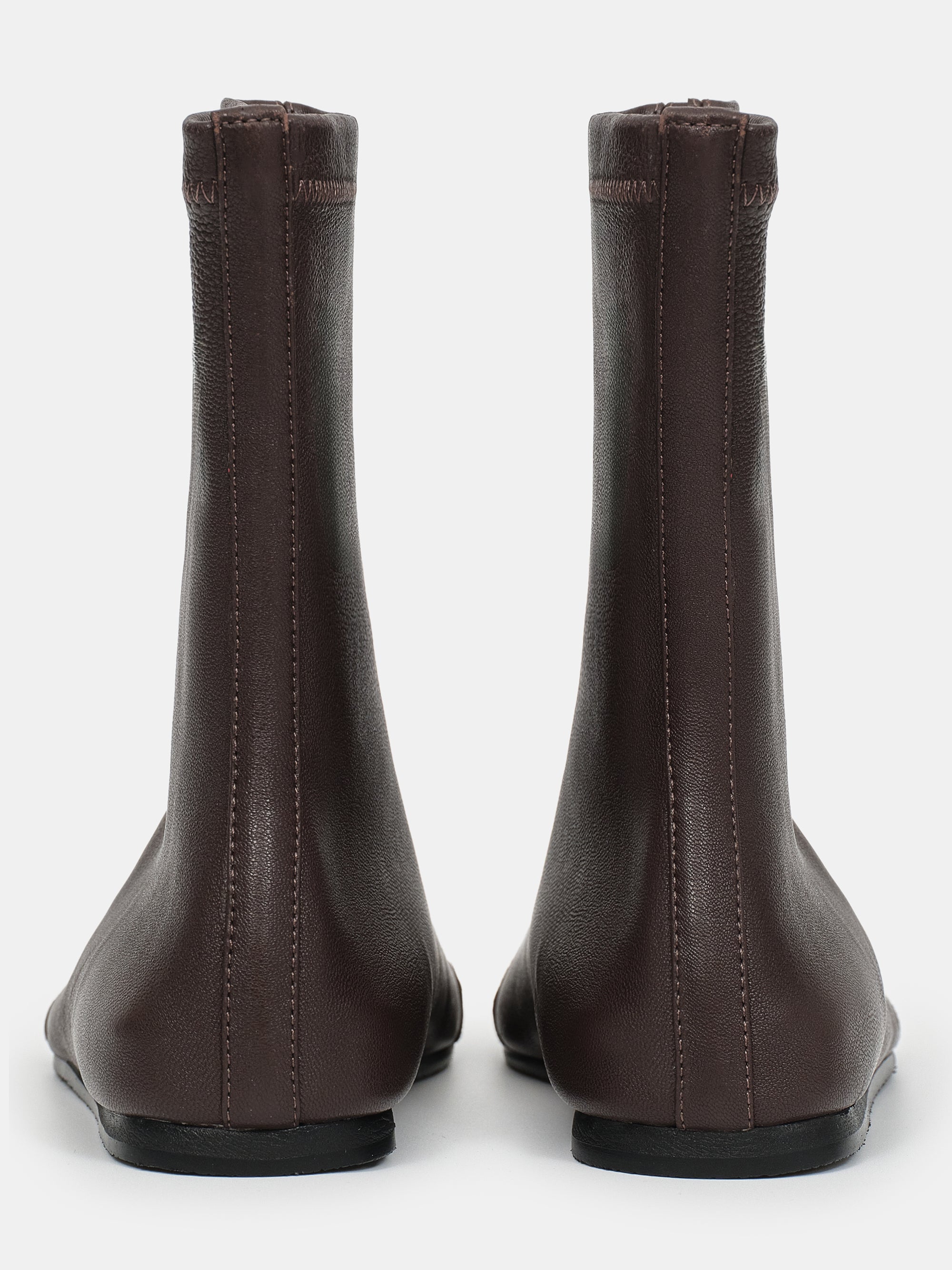 Leather Ankle Boots, Brown