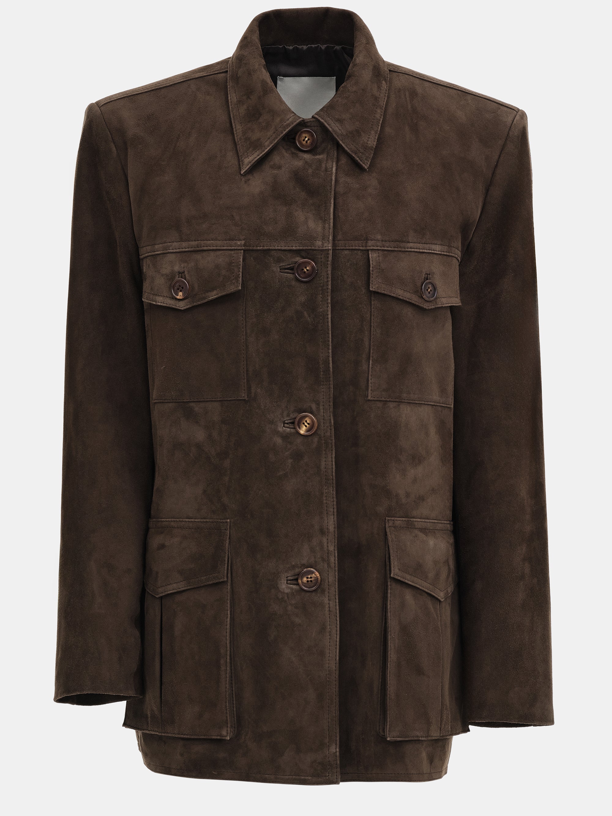 Suede Frock Jacket, Brown