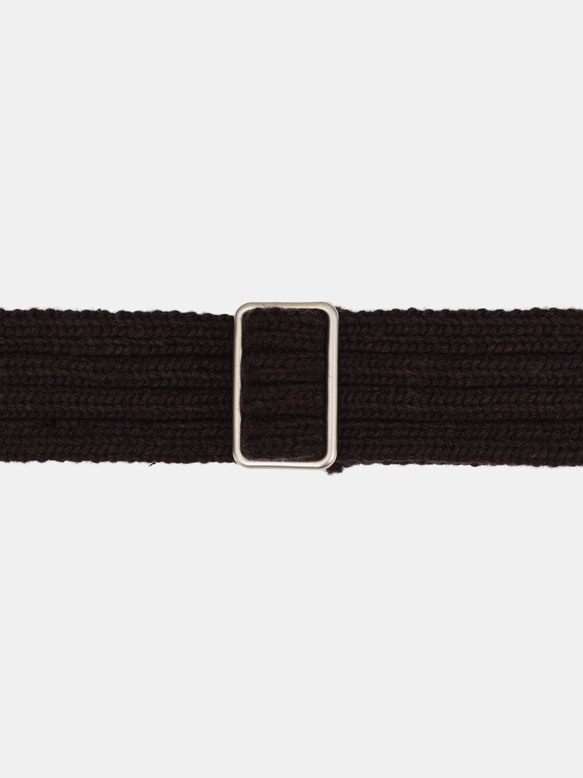 Ribbed Knit Belt, Brown