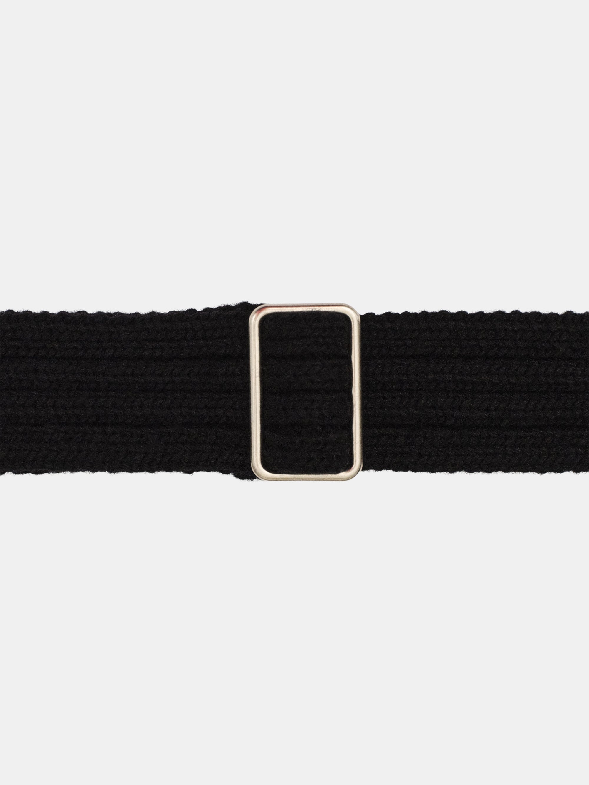 Ribbed Knit Belt, Black