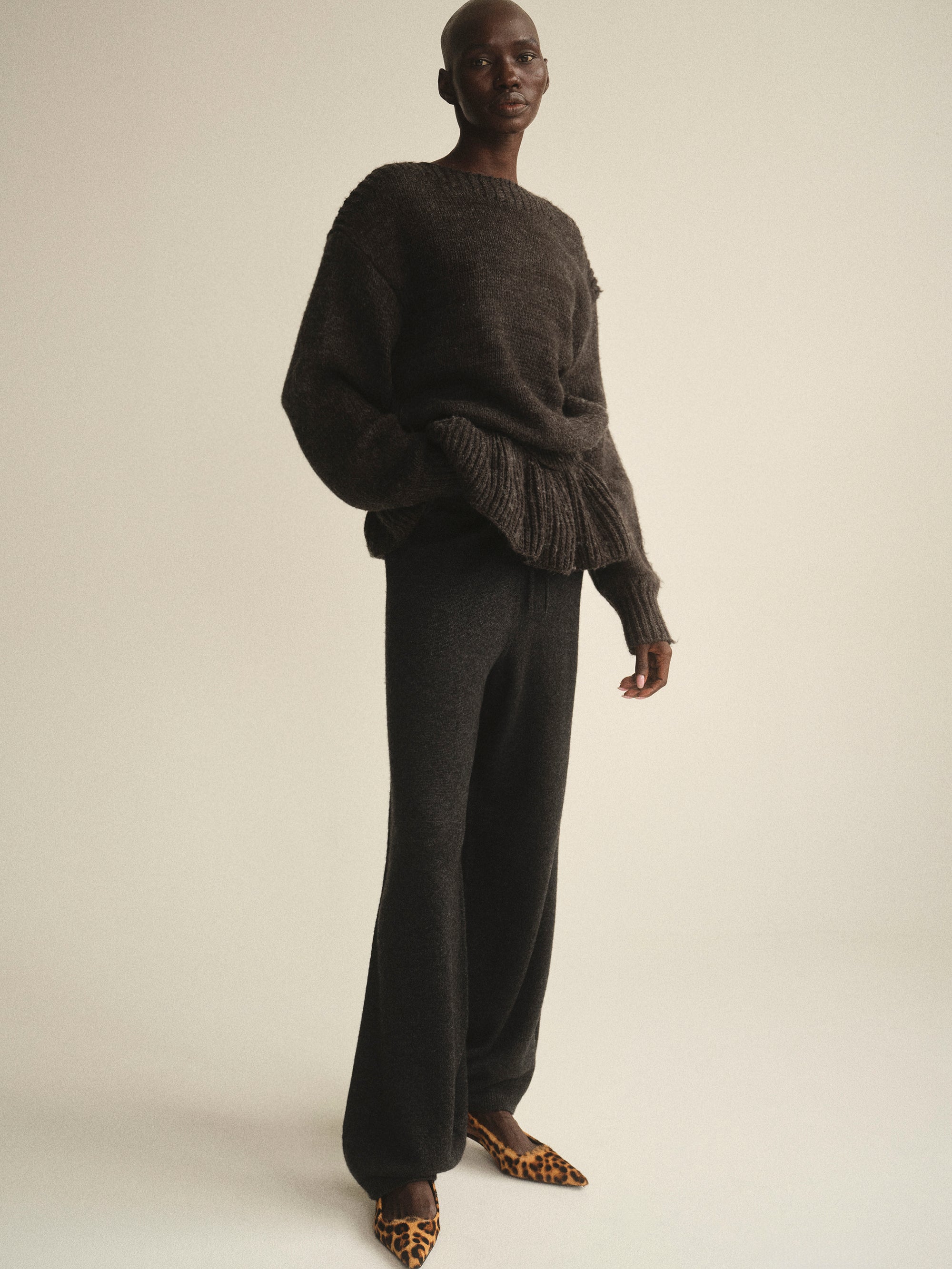 Knit Jogger Pants, Charcoal