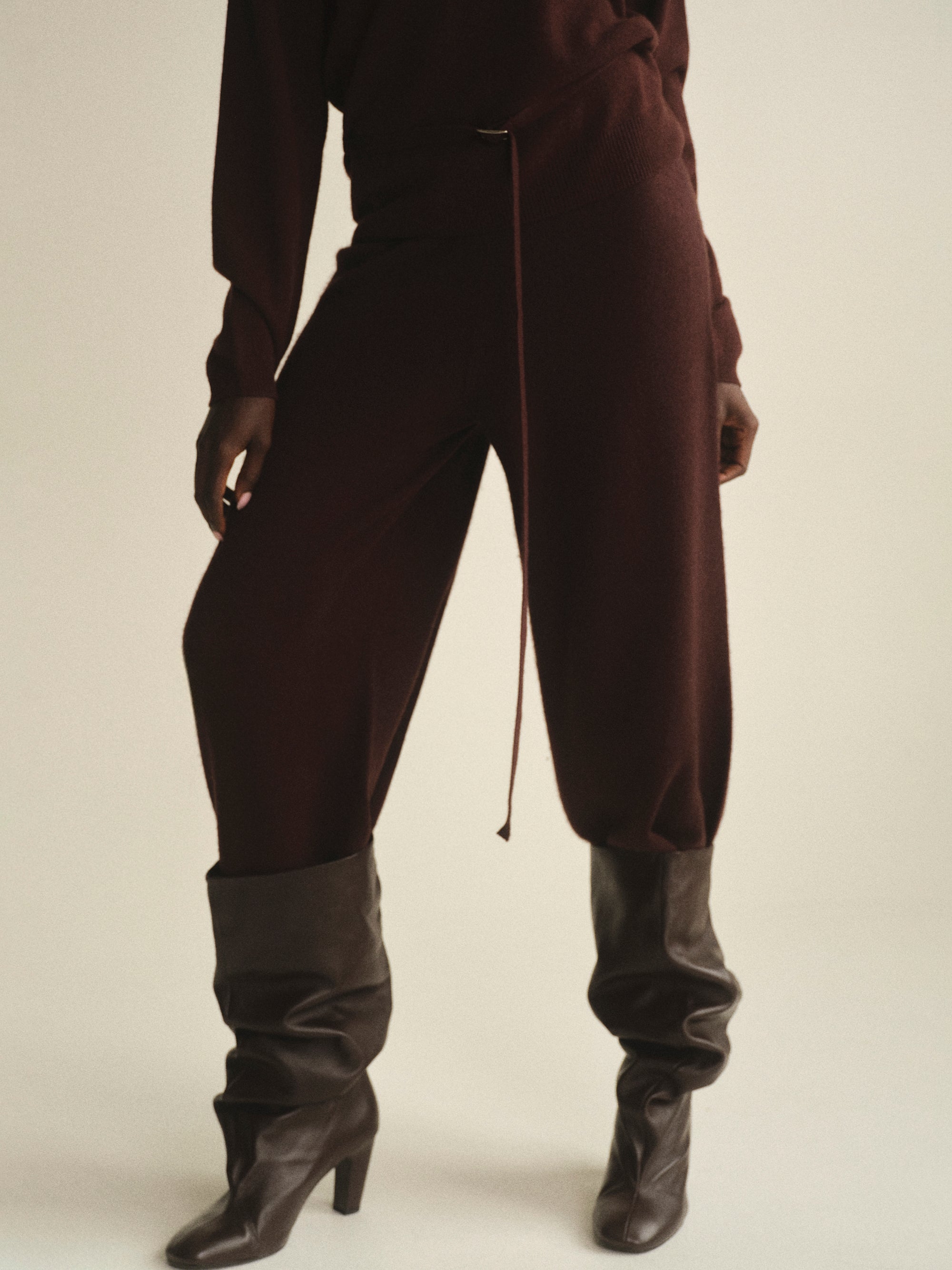 Knit Jogger Pants, Zinfande