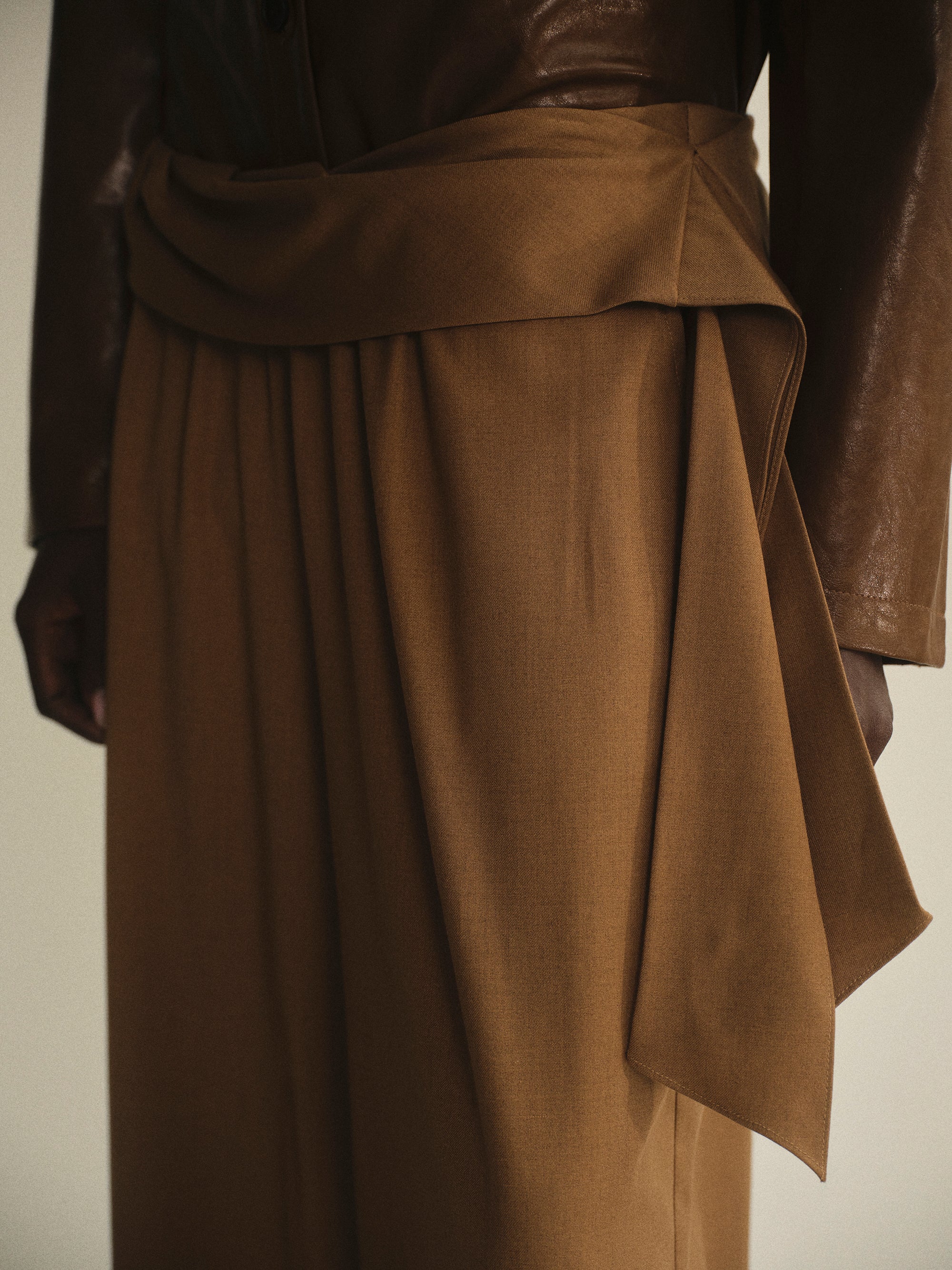 Tie-Waist Trousers, Brown