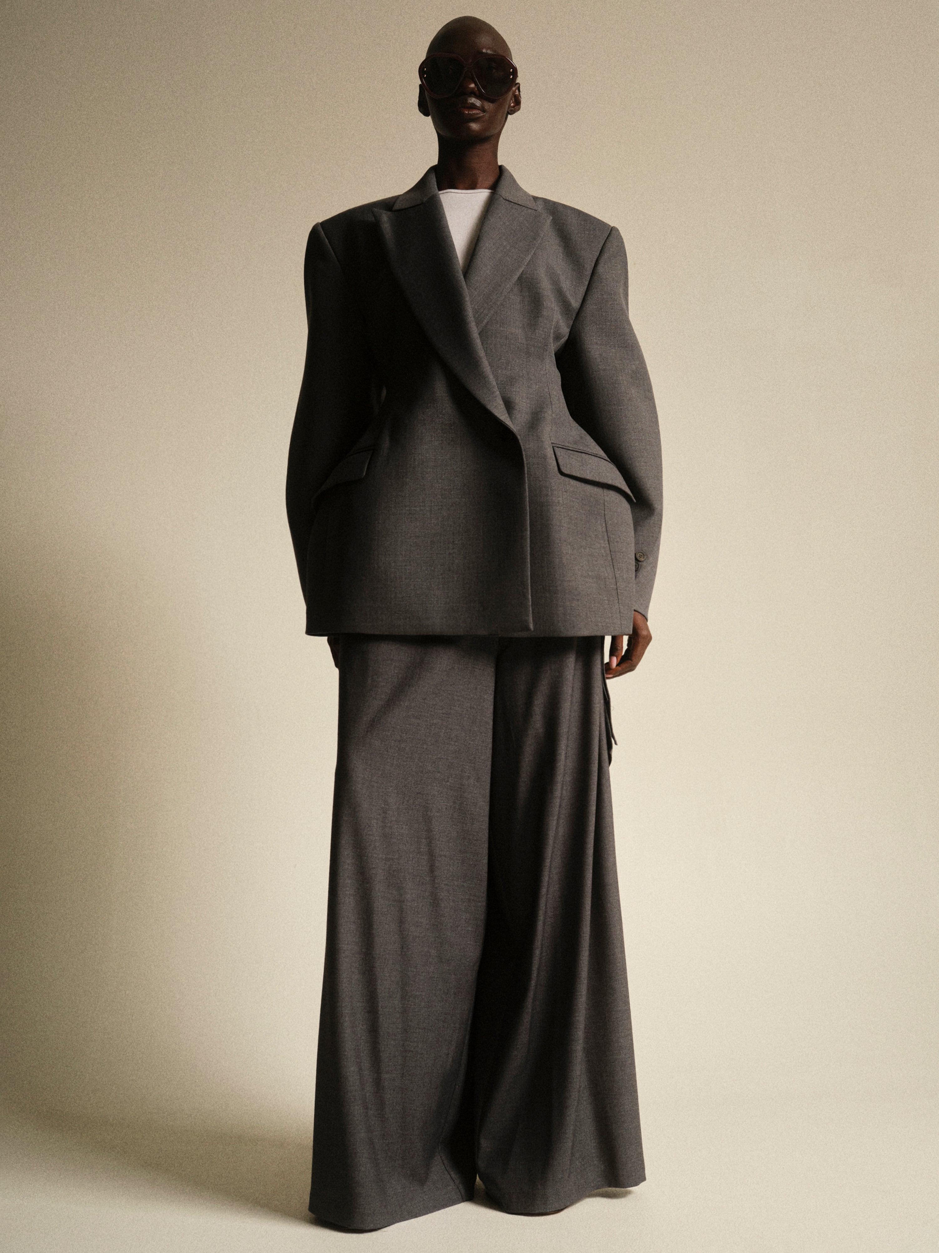 Hourglass Blazer, Grey