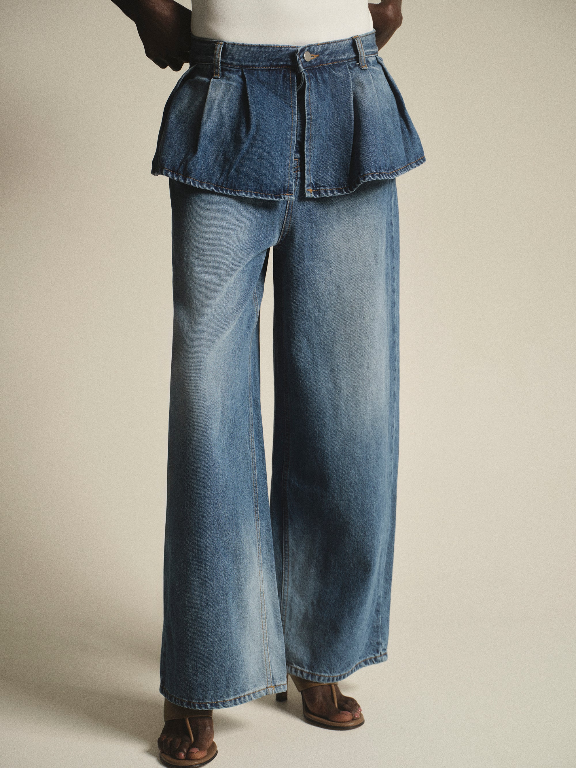 Peplum Jeans, Blue
