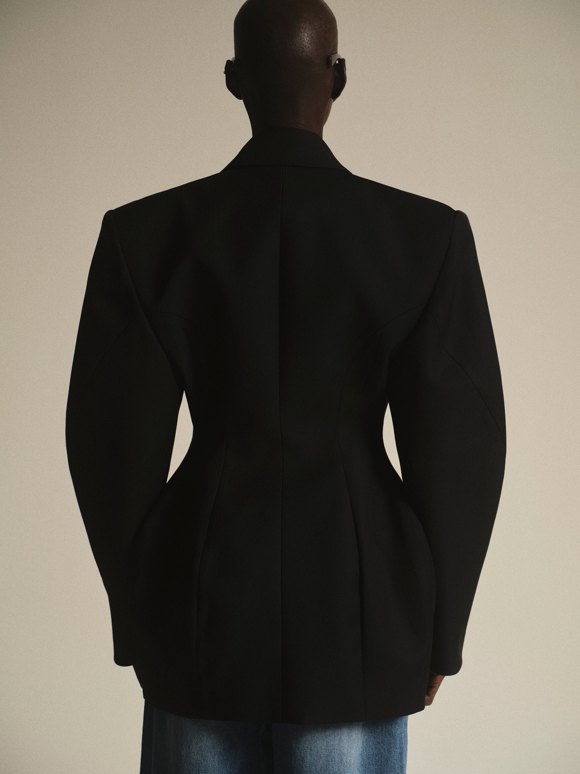 Hourglass Blazer, Black