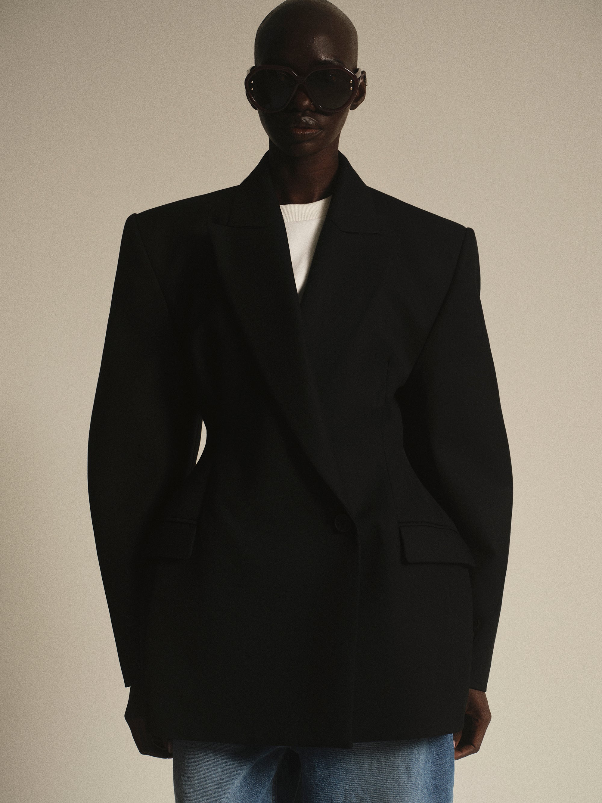 Hourglass Blazer, Black