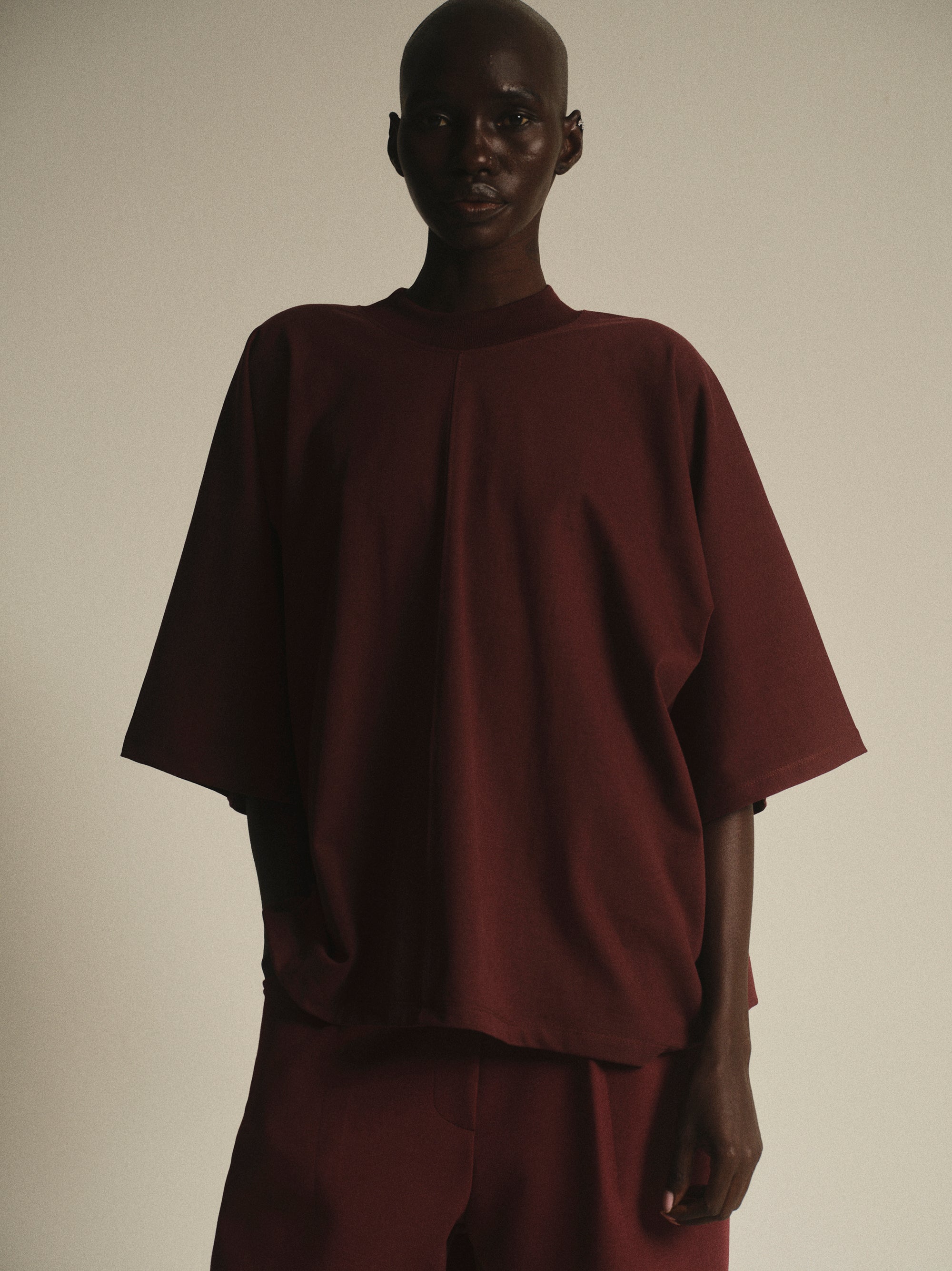Boxy T-Shirt, Wine