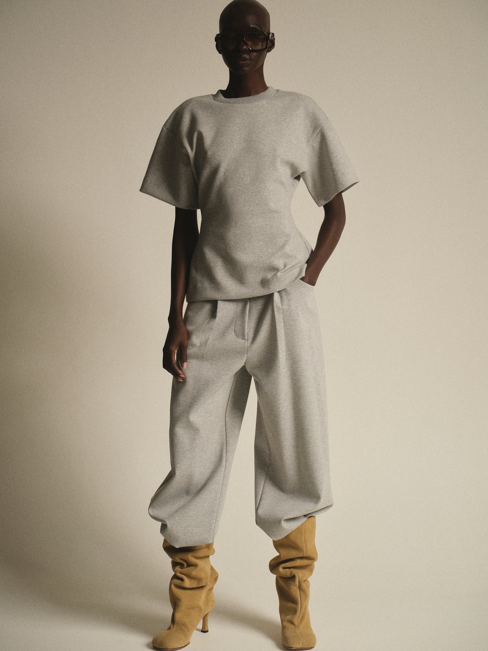 Cinched T-Shirt, Grey