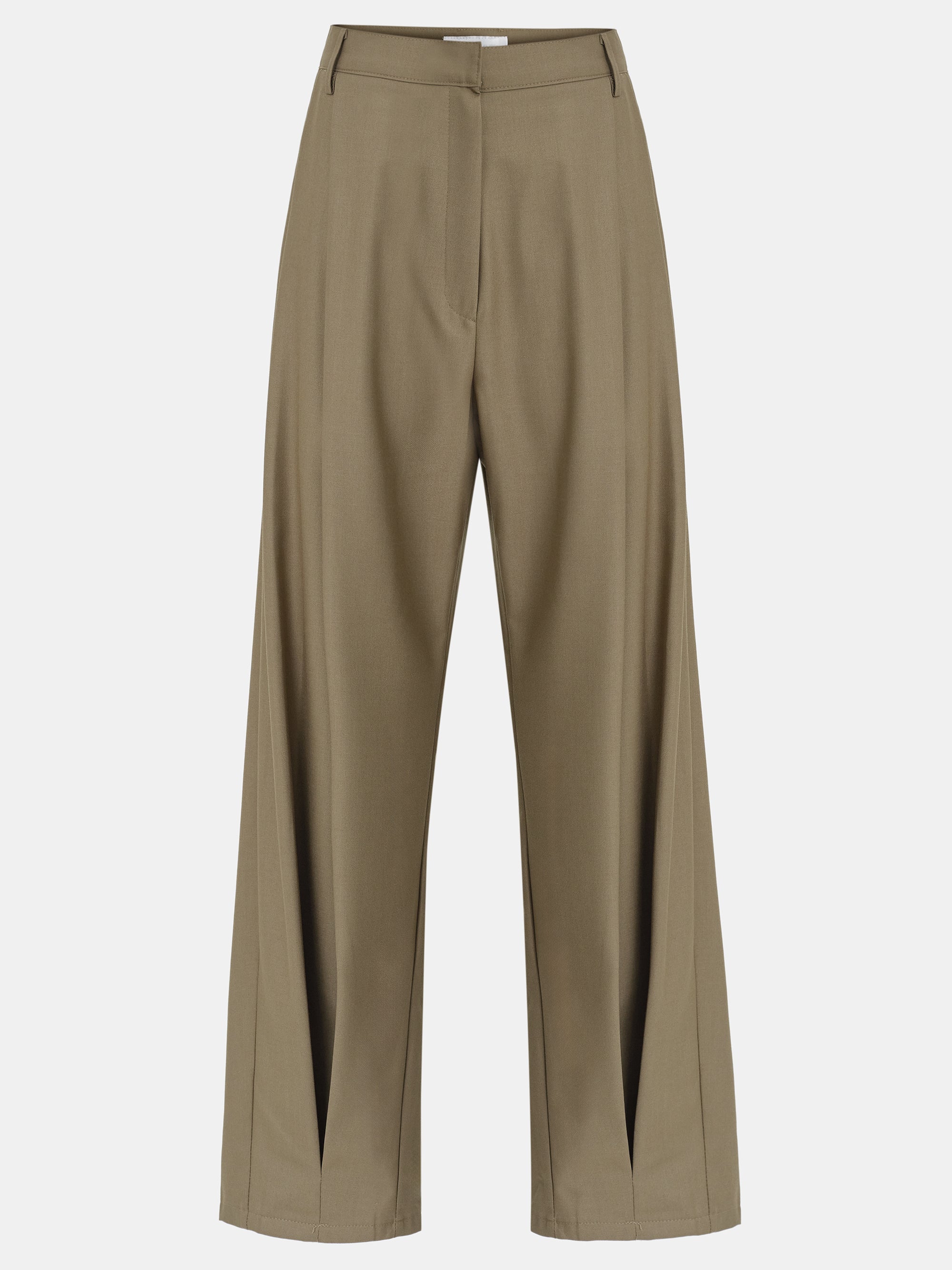 Ankle Pleat Trousers, Beige