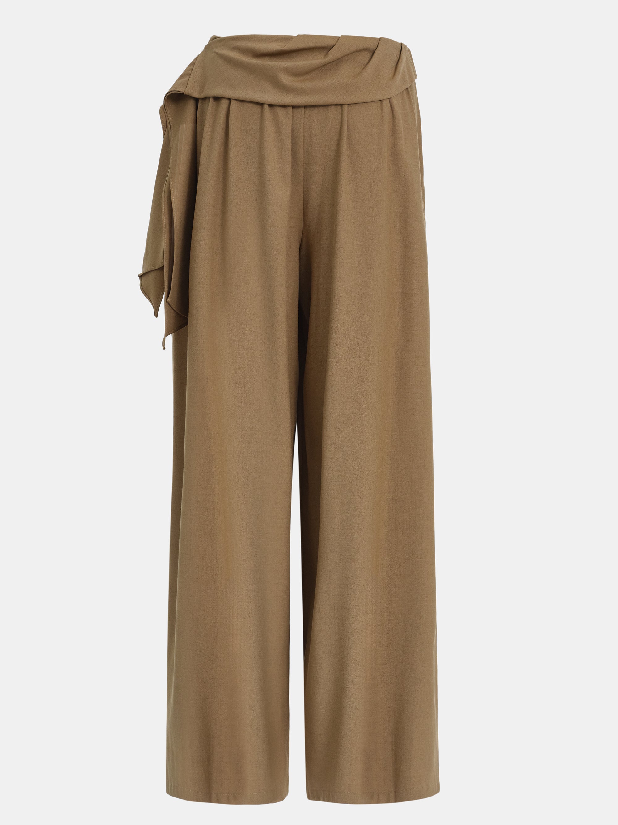 Tie-Waist Trousers, Brown