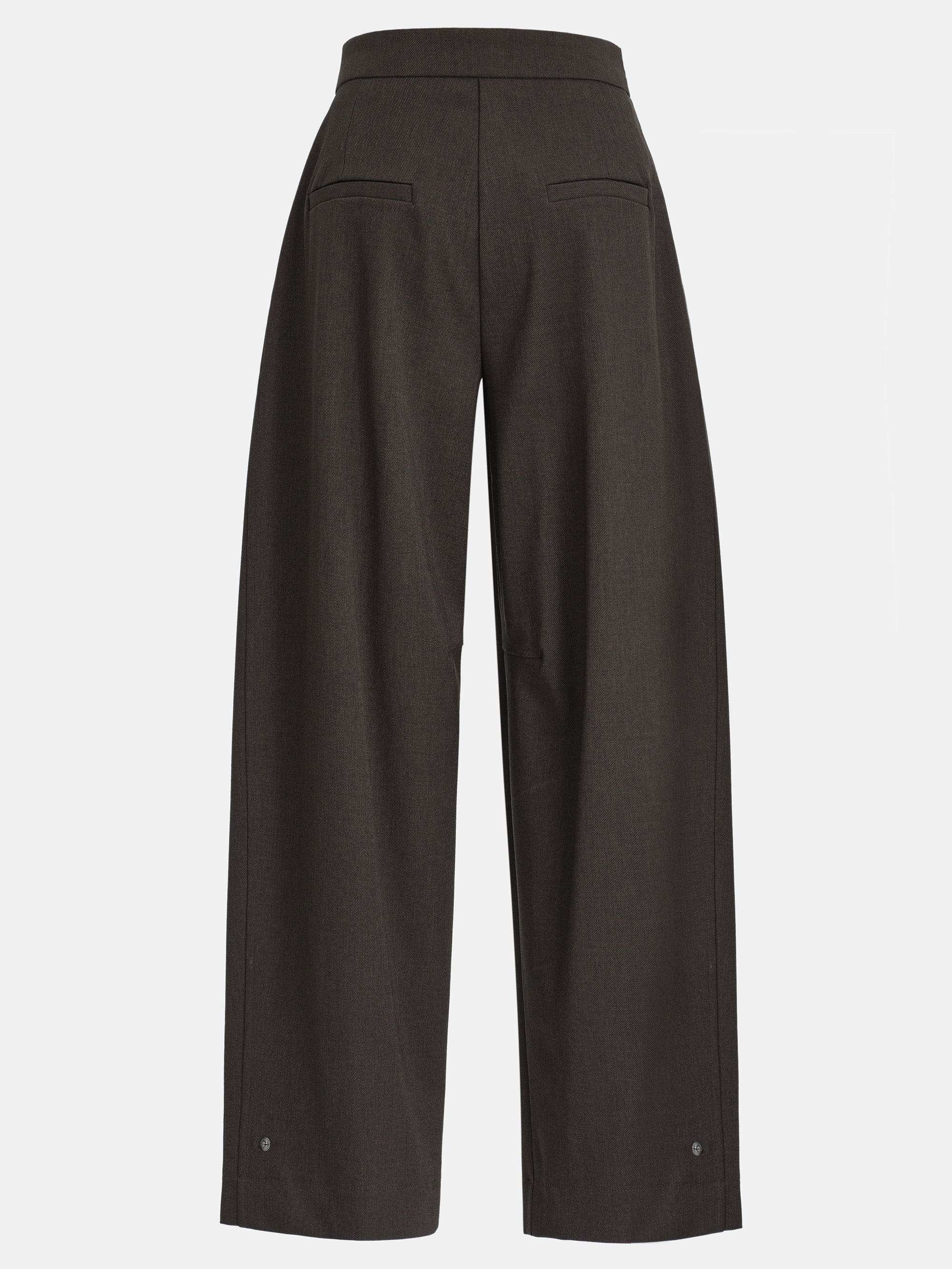 Button-Tab Trousers, Brown