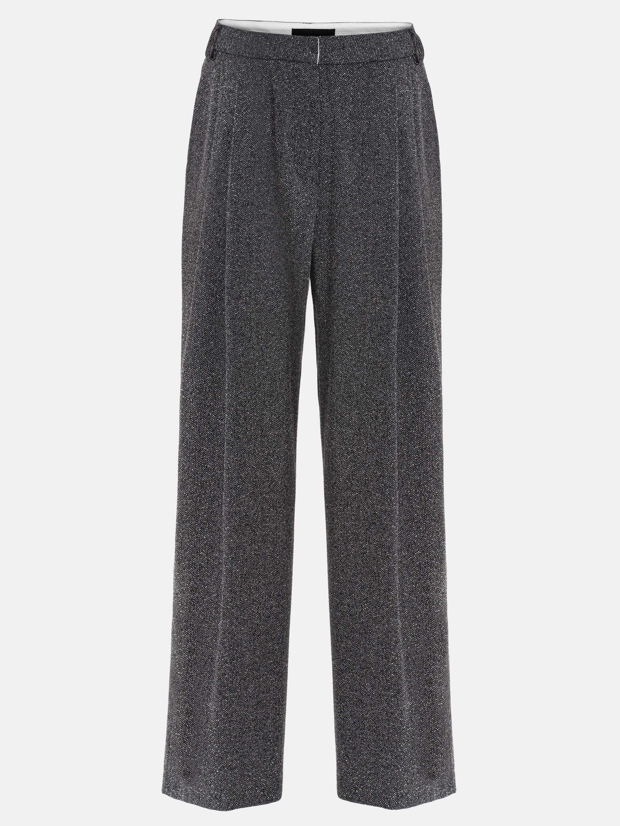 Pleated Trousers, Grey Melange