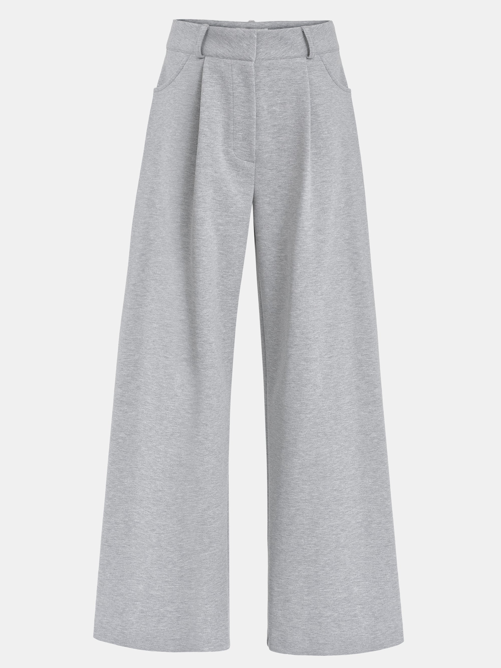 French Terry Pleat Pants, Grey