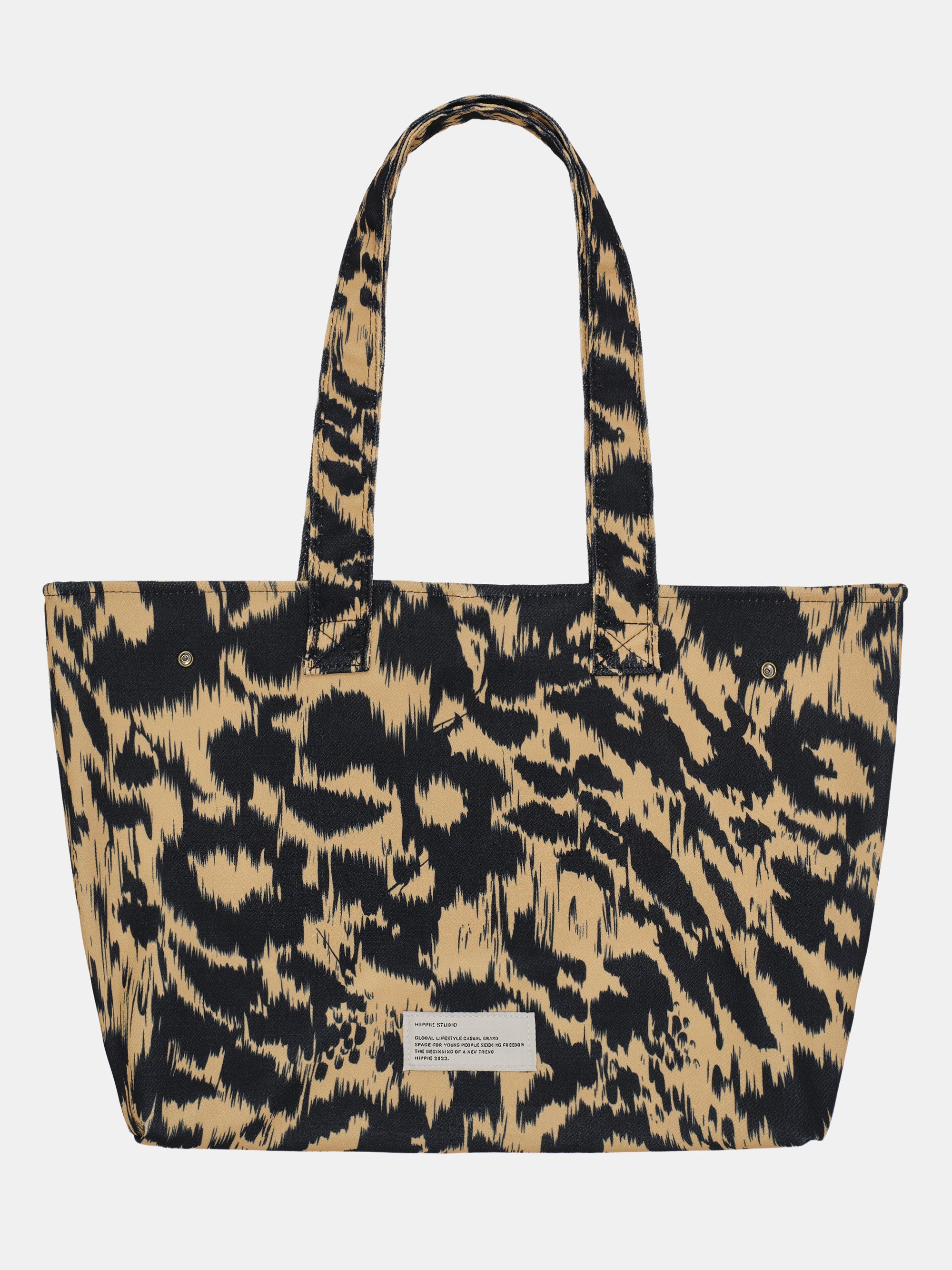 Leopard-Print Tote Bag, Brown