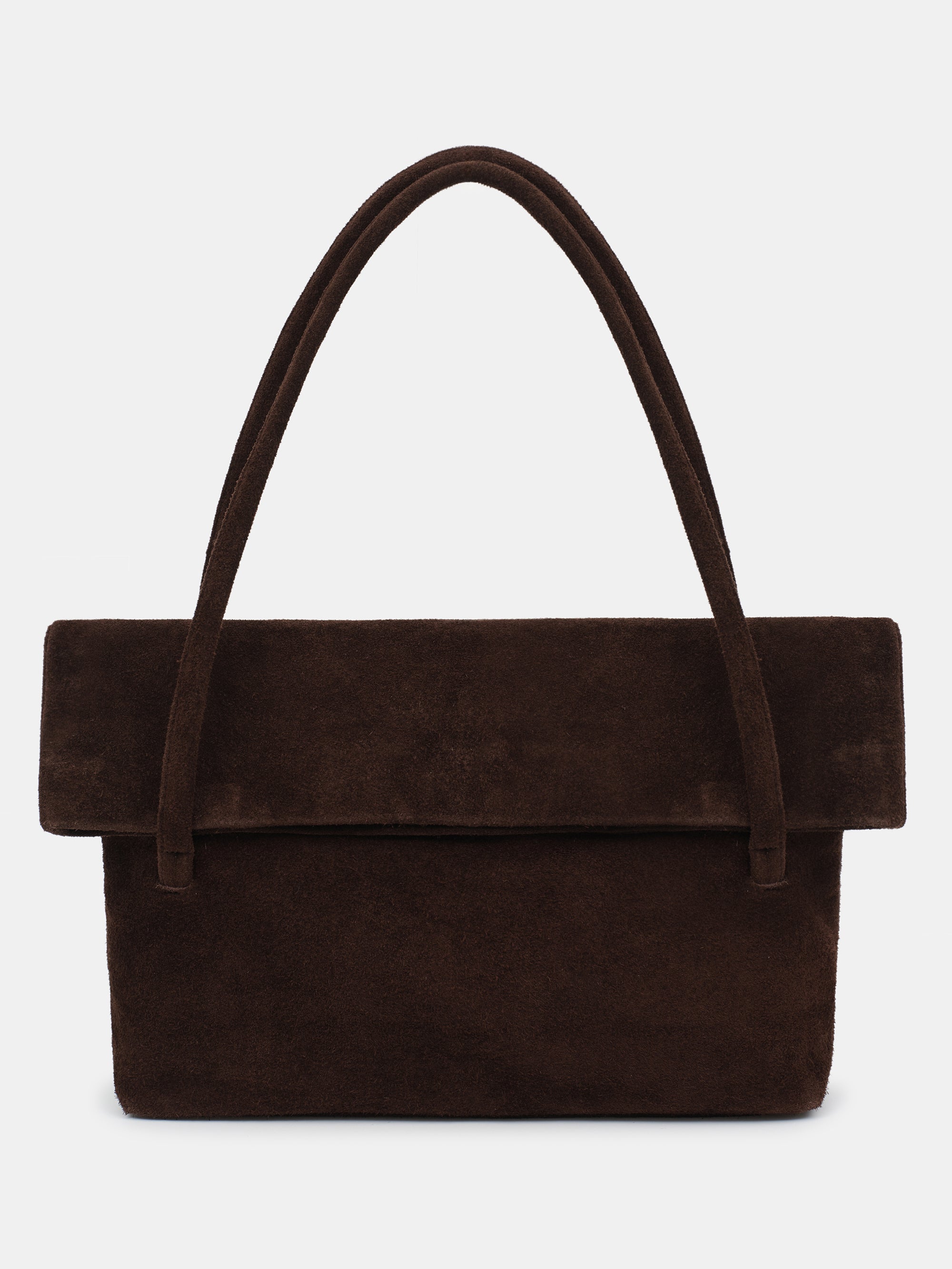 Envelope Suede Shoulder Bag, Choco