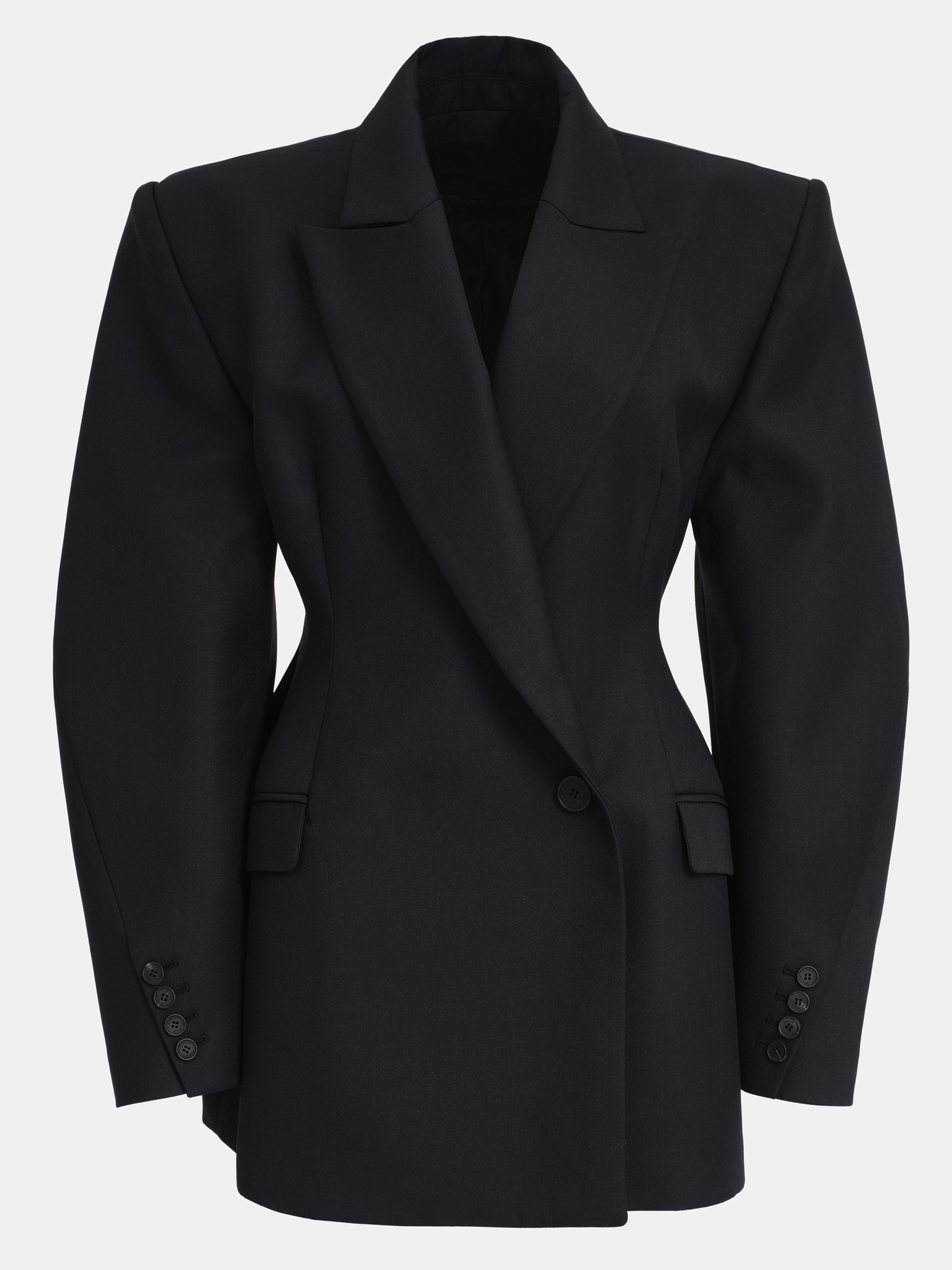 Hourglass Blazer, Black