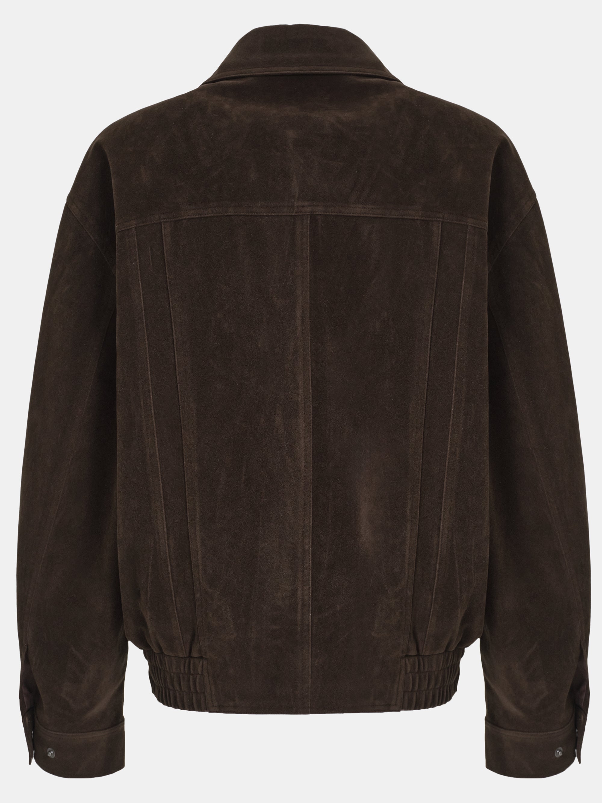 Suede Effect Bomber Jacket, Brown
