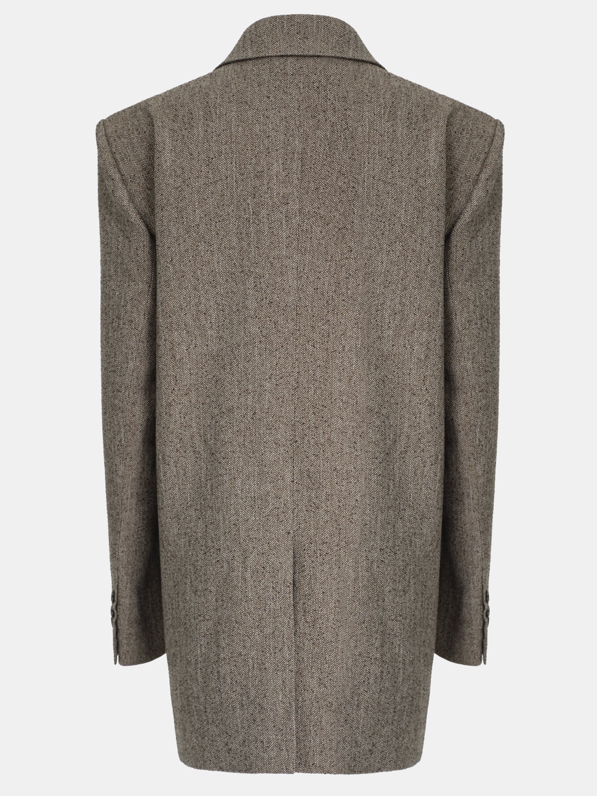 Oversized Overlap Blazer, Beige Melange