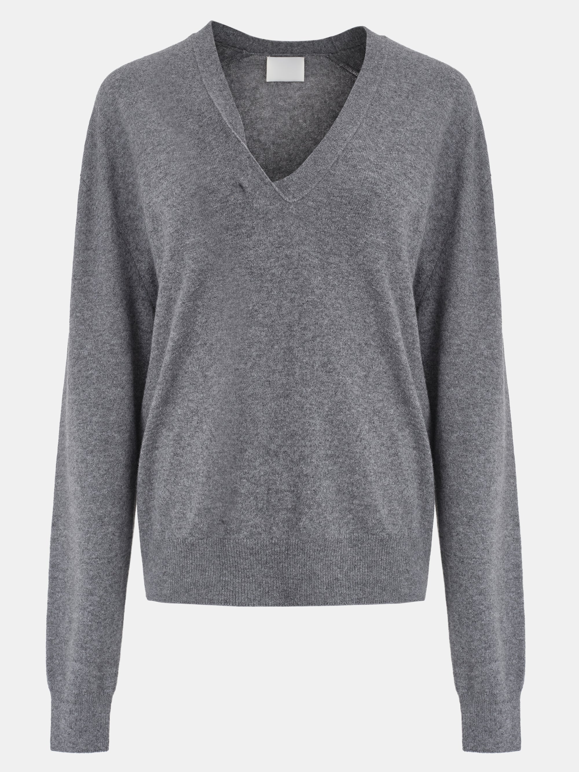 Half Twist V-Neck Pullover, Grey