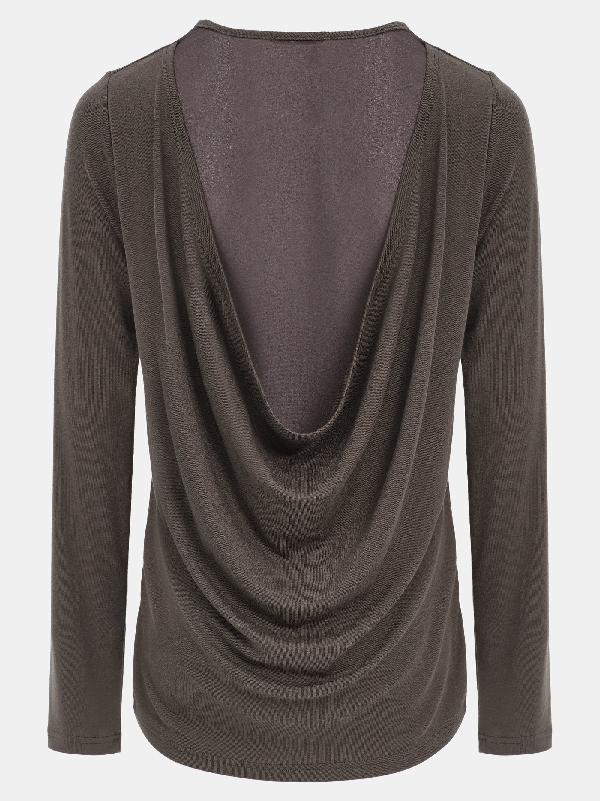 Drape-Back Tee, Chocolate