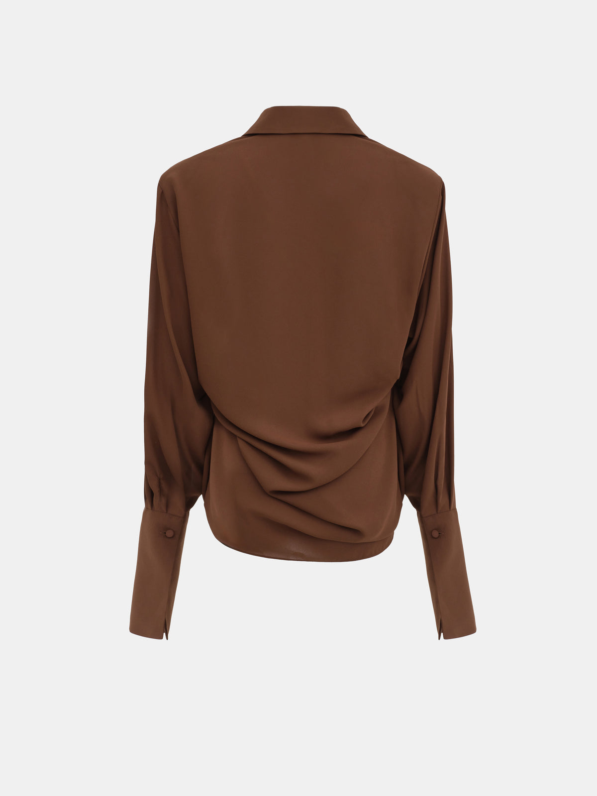 Karlsen Draped Shirt, Brown