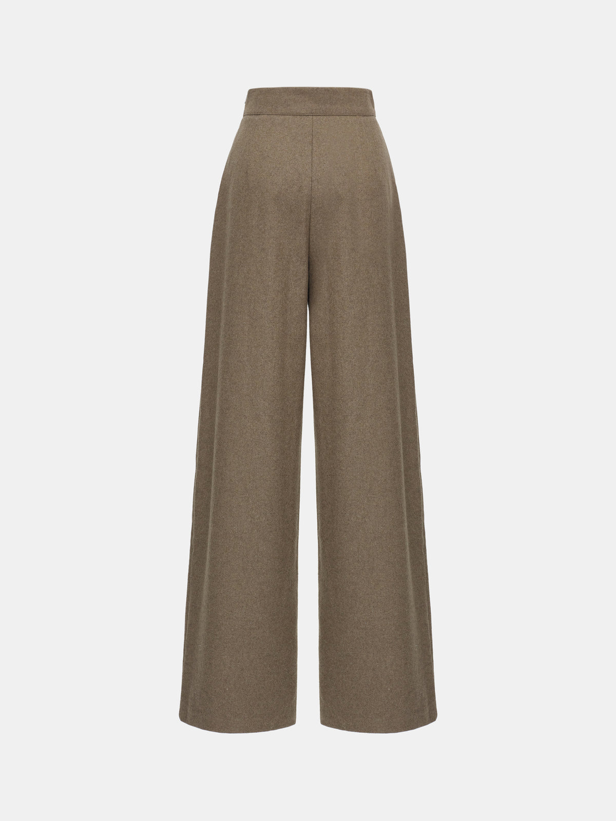 Mesash Creased Long Trousers, Brown
