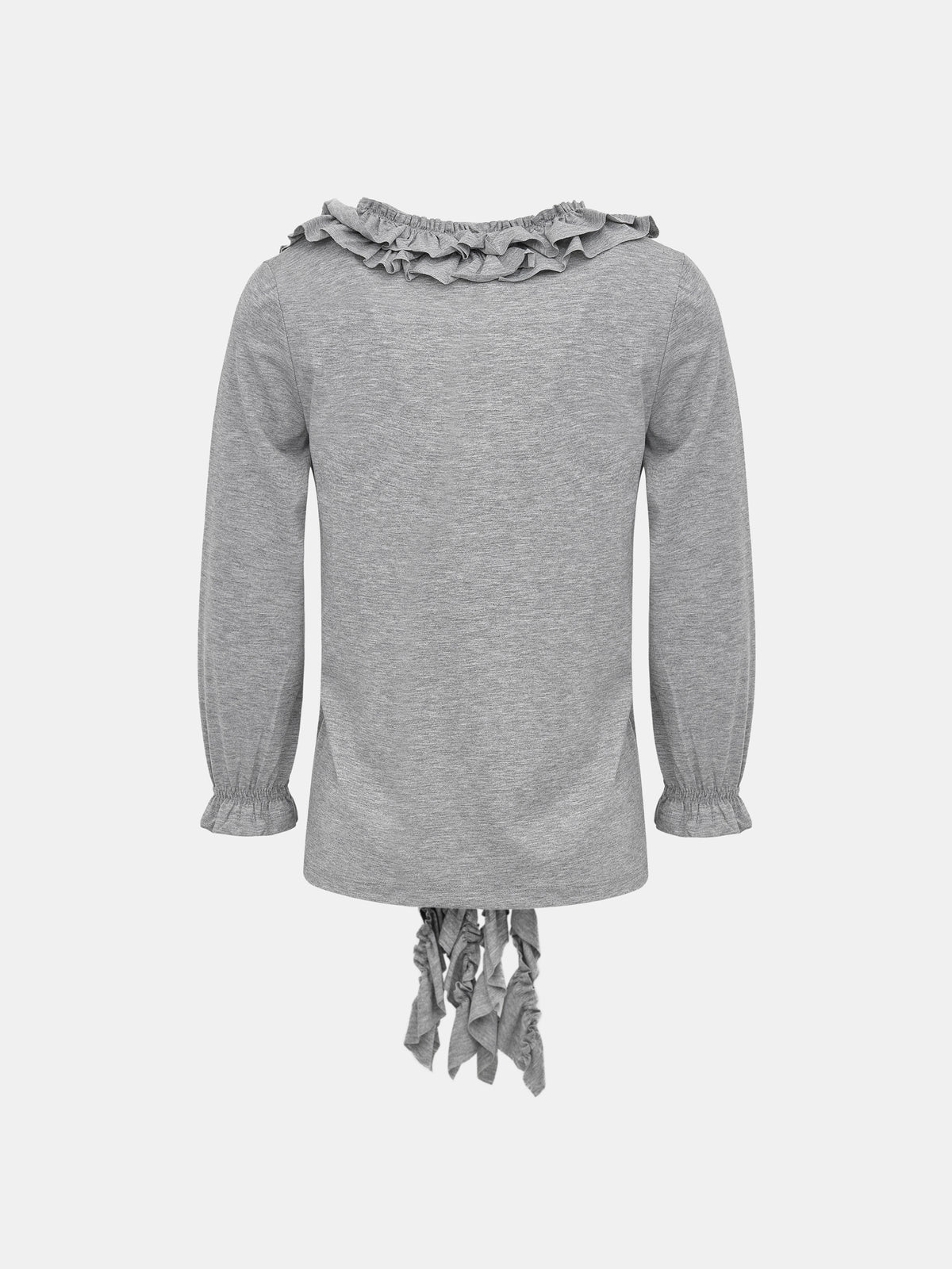 Peiju Ruffle T-Shirt, Grey