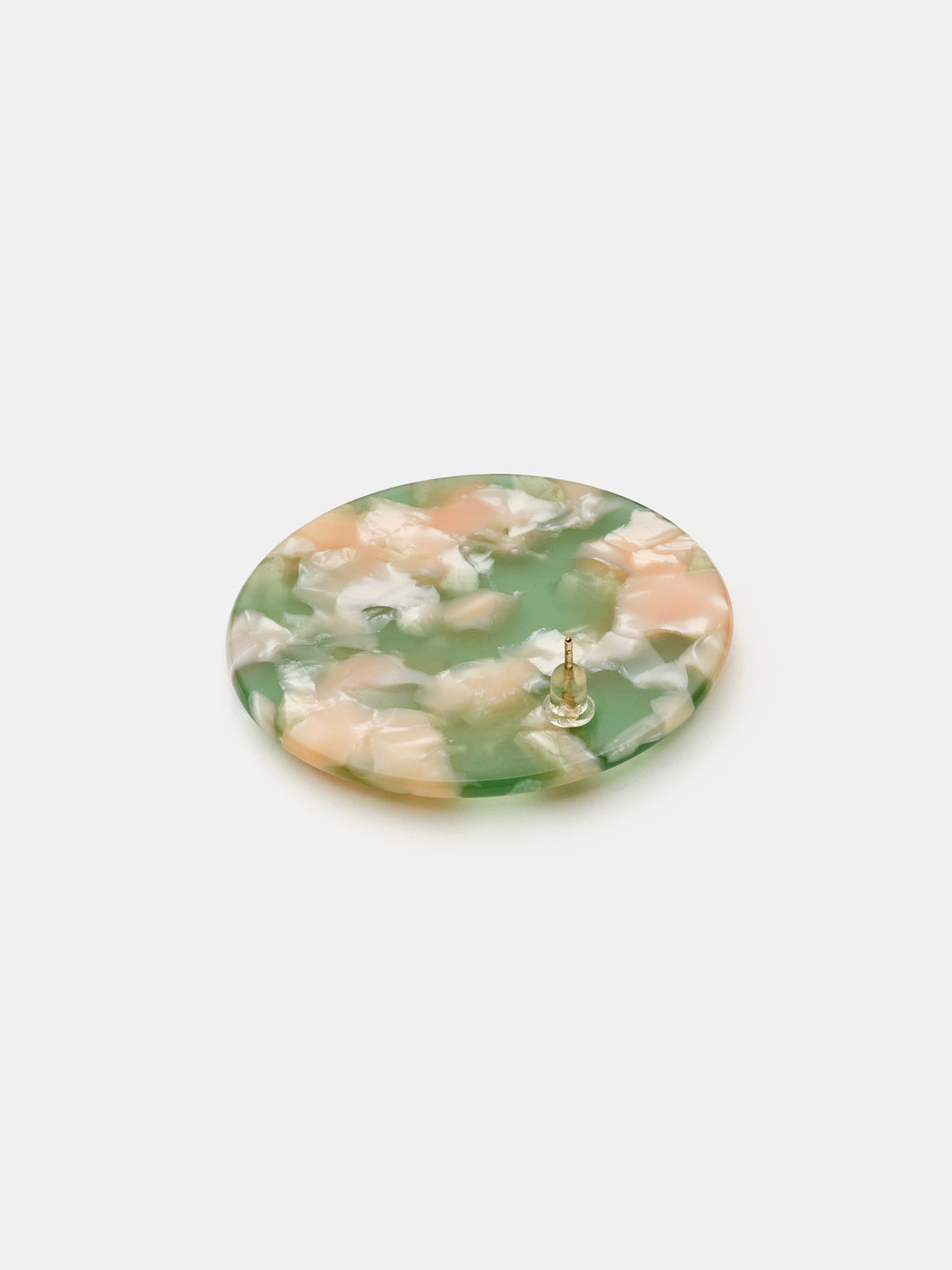 Marble Stud Earrings, Sage