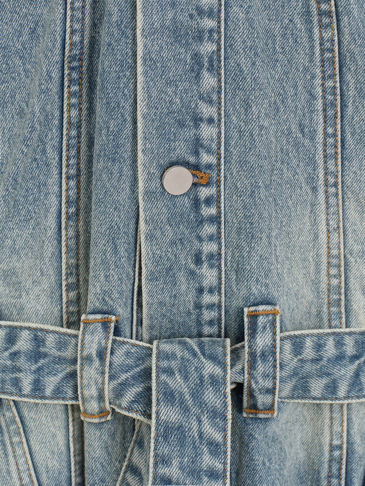 Zahara Funnel Neck Denim Jacket, Blue