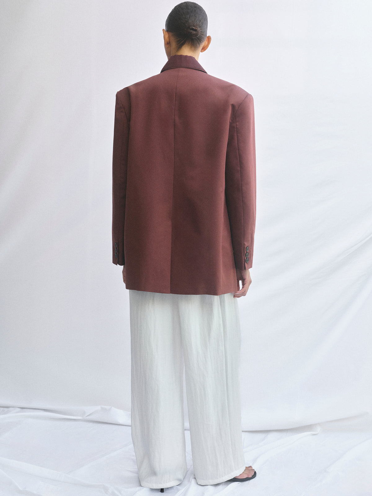 Molly Sheer Collar Blazer, Wine