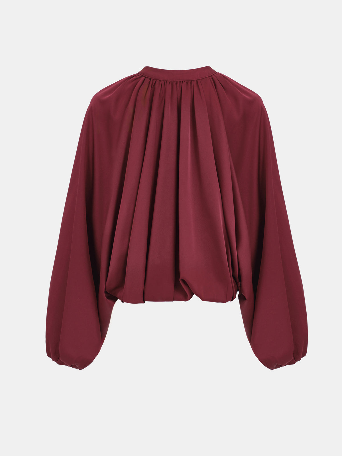 Velma Gathered Jacket, Burgundy