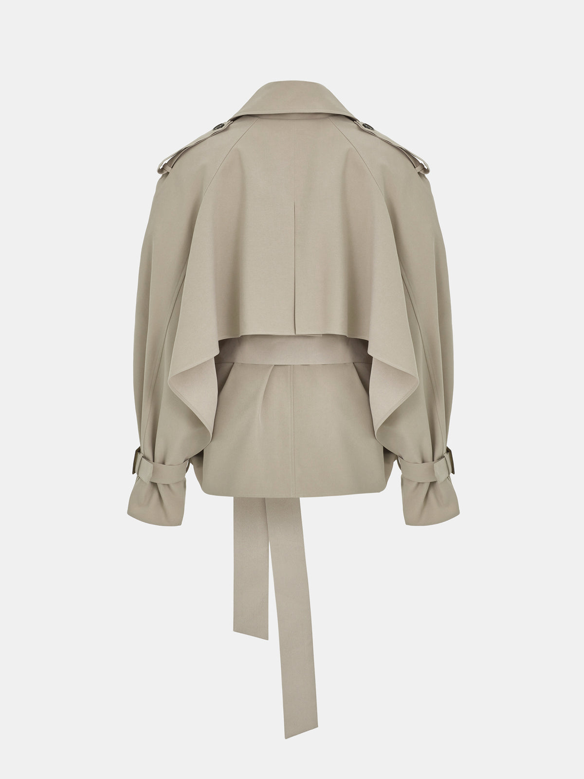 Rufus Caped Short Trench, Beige