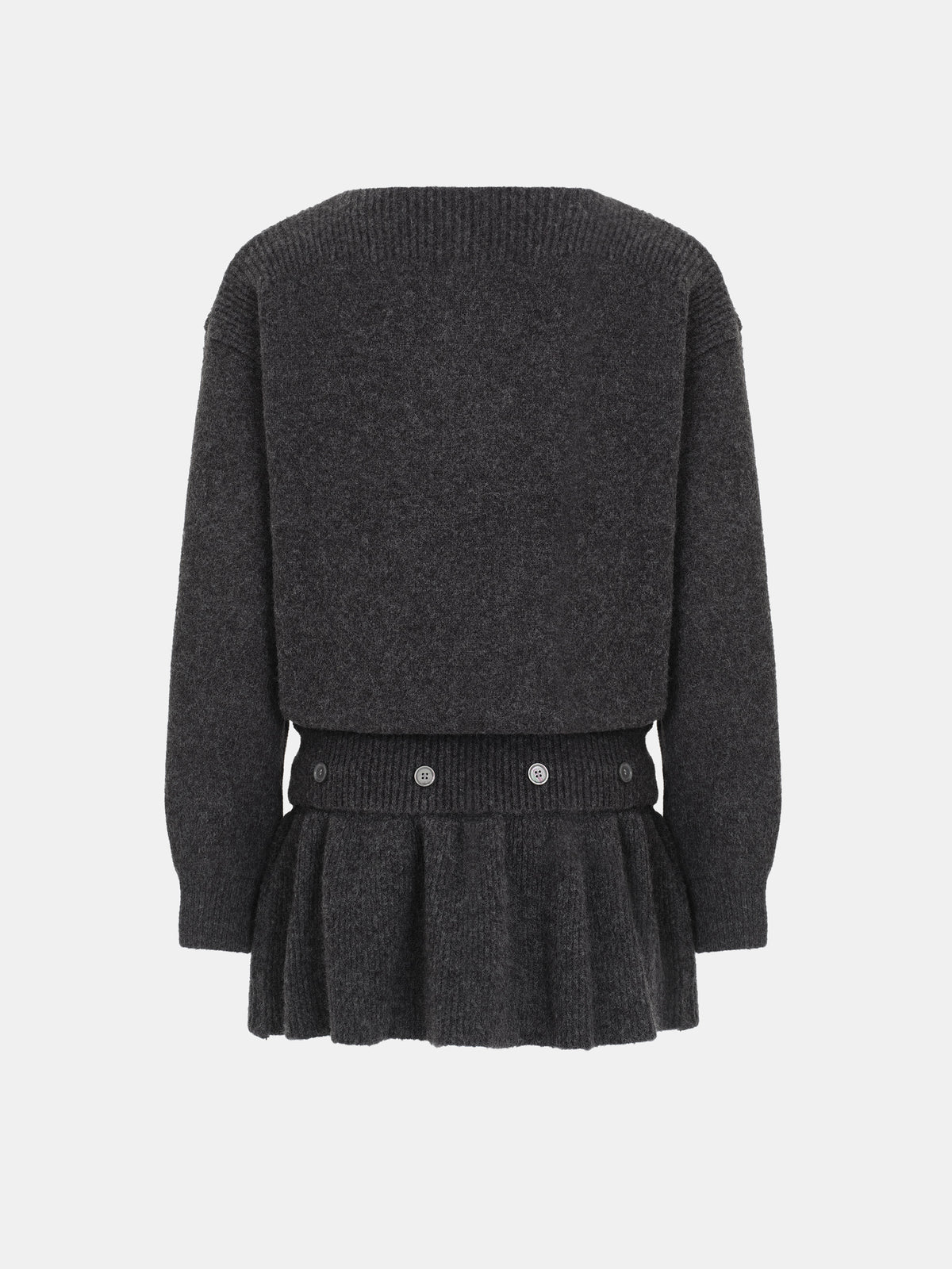 Corinth Peplum Sweater, Charcoal